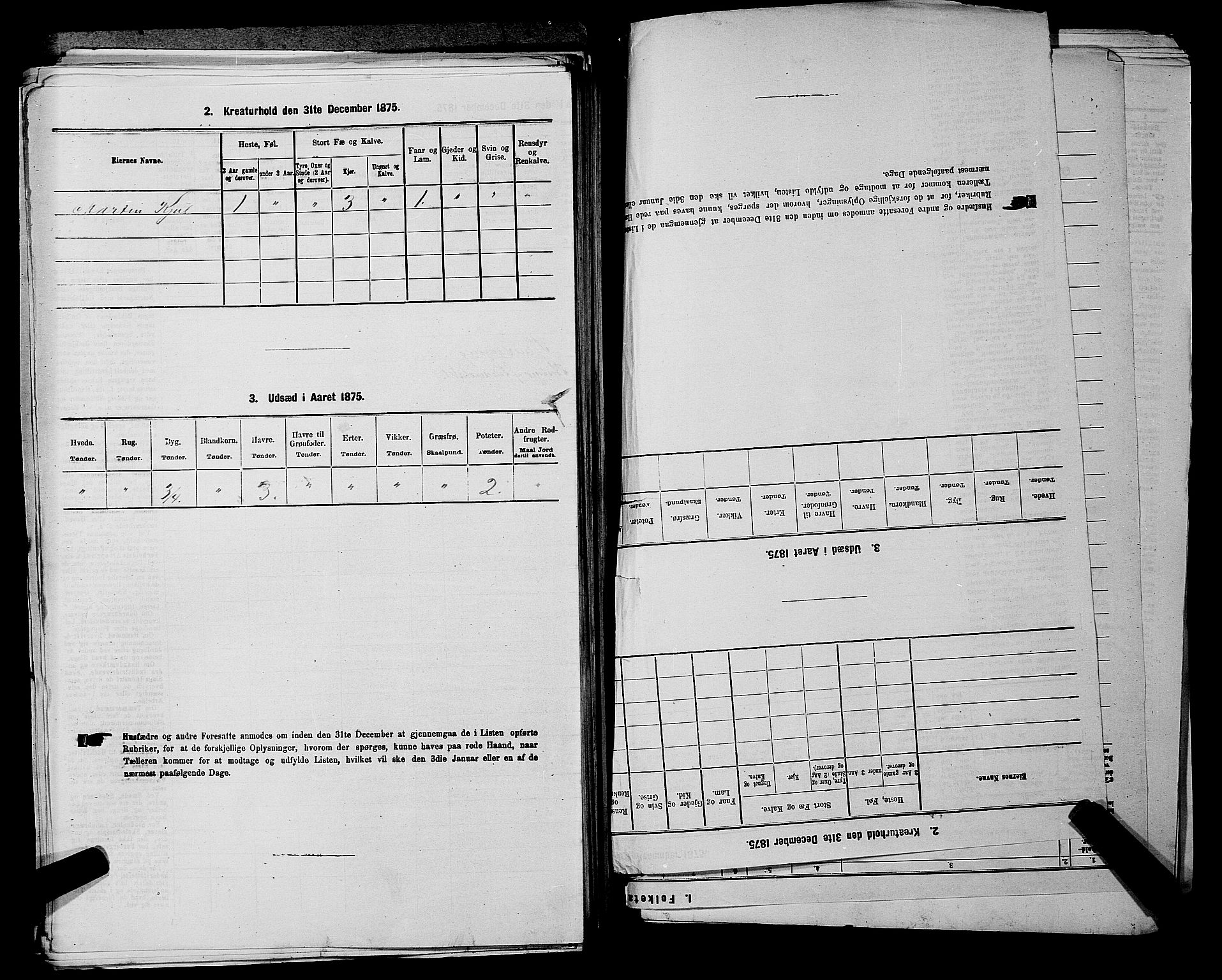 RA, 1875 census for 0233P Nittedal, 1875, p. 397