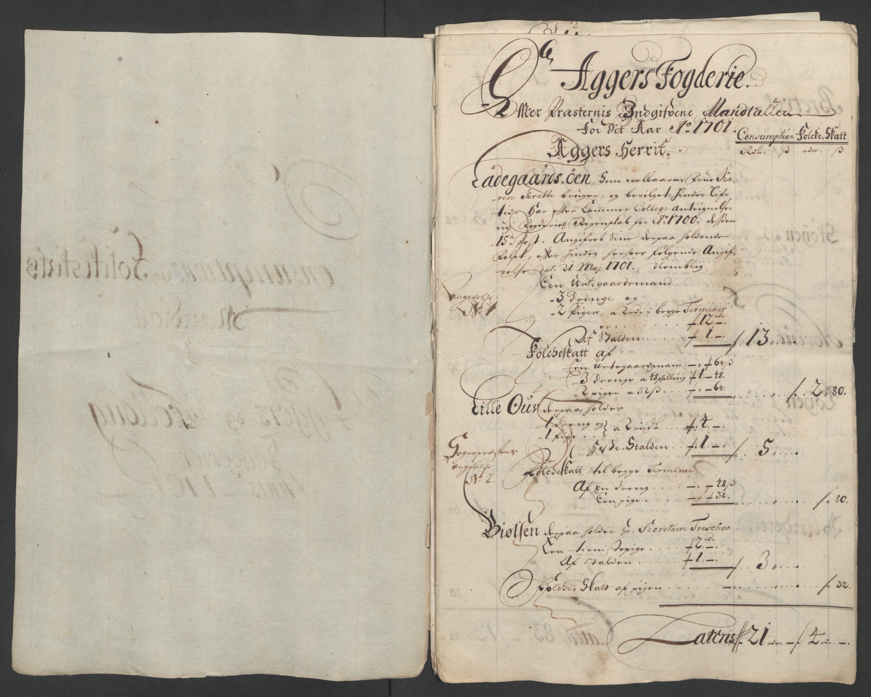 Rentekammeret inntil 1814, Reviderte regnskaper, Fogderegnskap, RA/EA-4092/R10/L0444: Fogderegnskap Aker og Follo, 1701-1702, p. 107