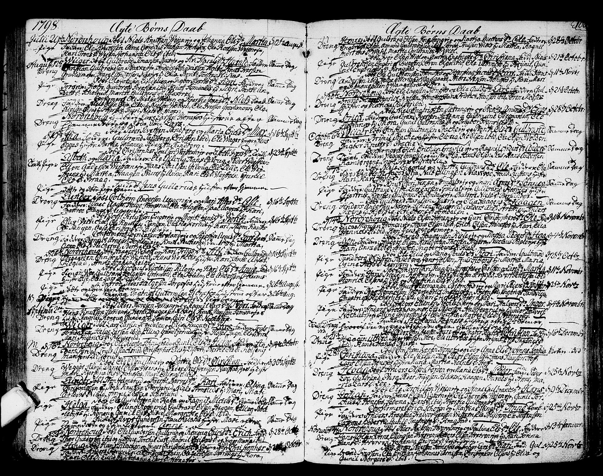 Norderhov kirkebøker, SAKO/A-237/F/Fa/L0006: Parish register (official) no. 6, 1789-1811, p. 100