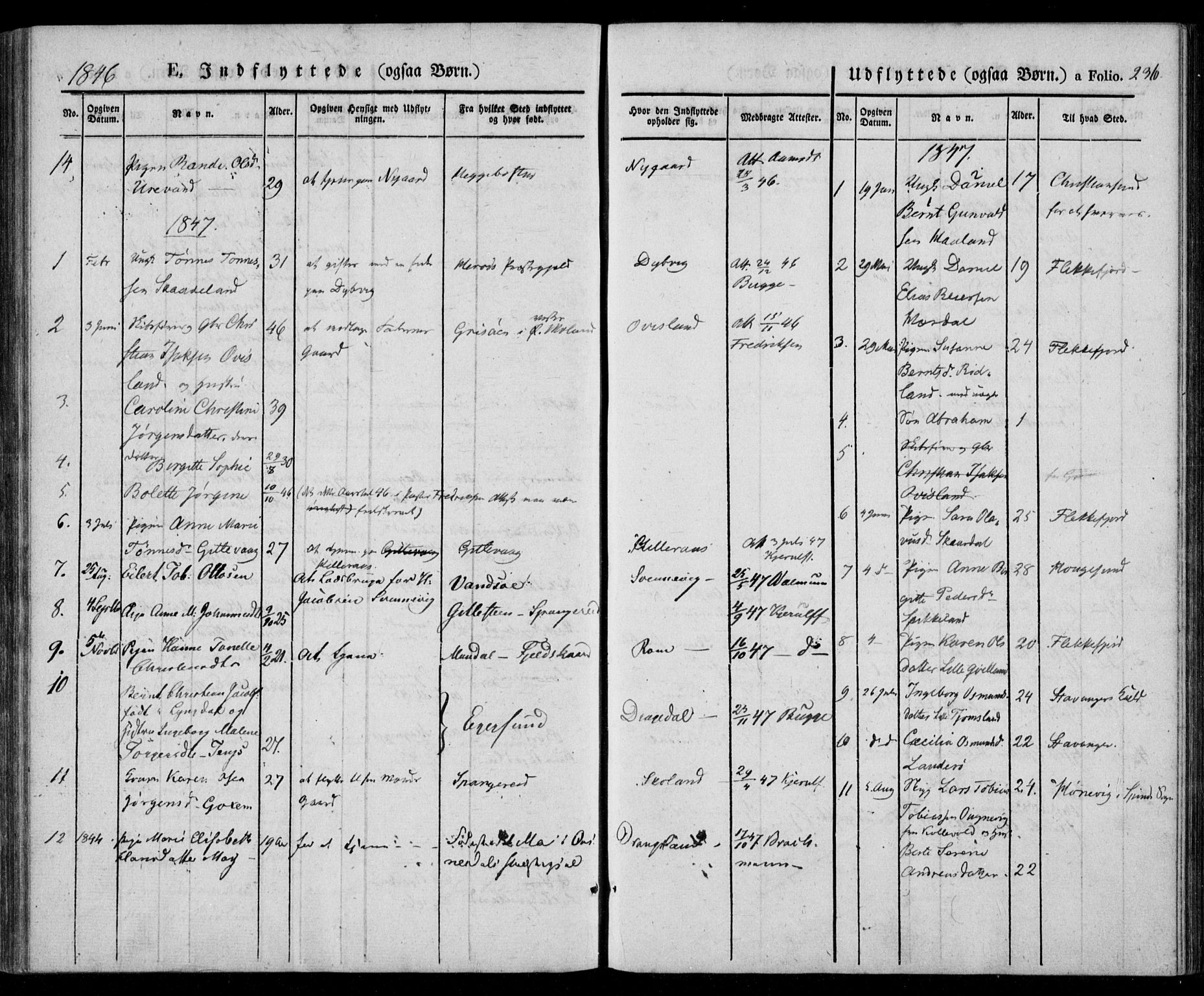 Lyngdal sokneprestkontor, AV/SAK-1111-0029/F/Fa/Fac/L0008: Parish register (official) no. A 8, 1837-1852, p. 236