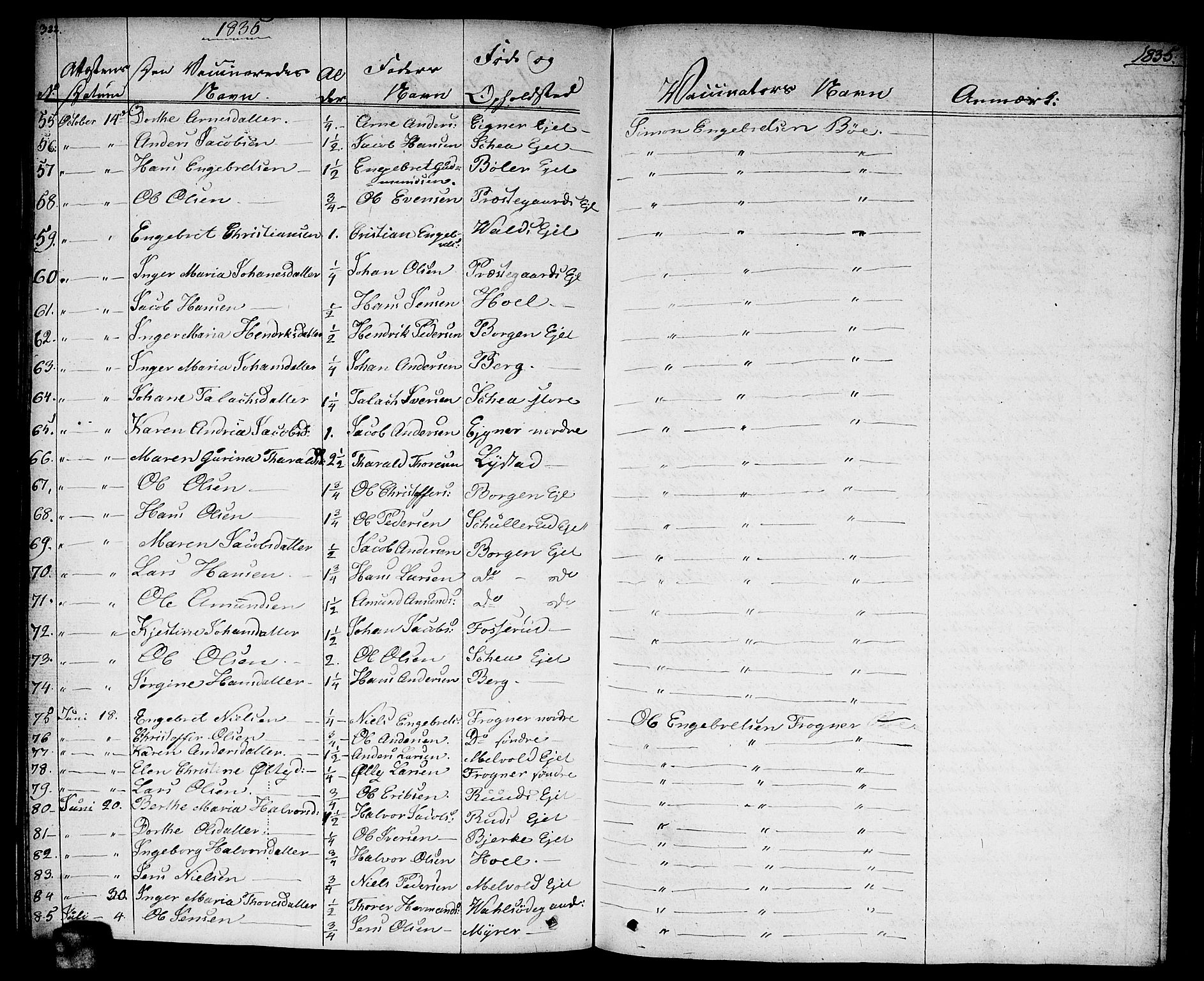 Sørum prestekontor Kirkebøker, AV/SAO-A-10303/F/Fa/L0004: Parish register (official) no. I 4, 1829-1845, p. 322