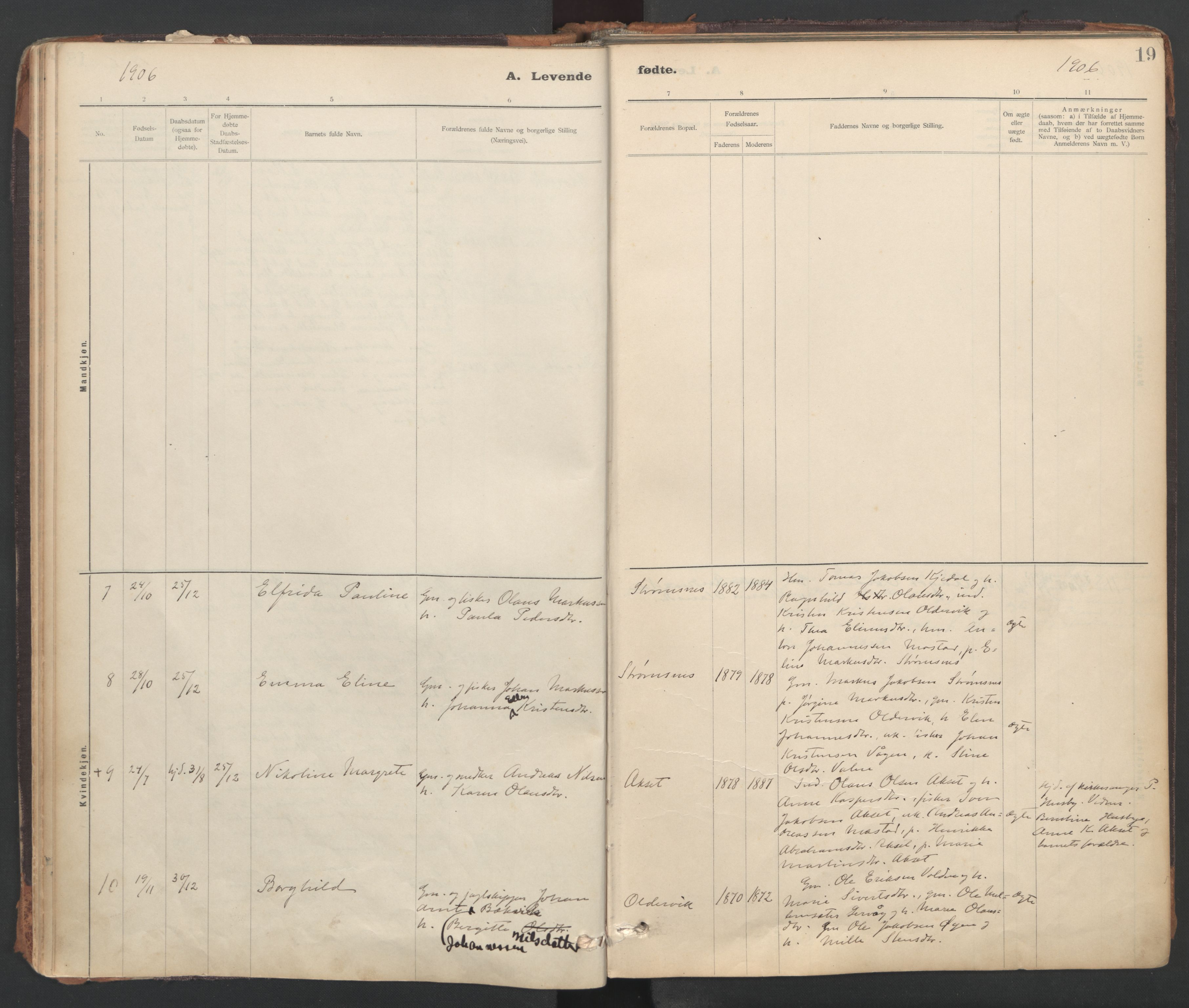 Ministerialprotokoller, klokkerbøker og fødselsregistre - Sør-Trøndelag, SAT/A-1456/637/L0559: Parish register (official) no. 637A02, 1899-1923, p. 19