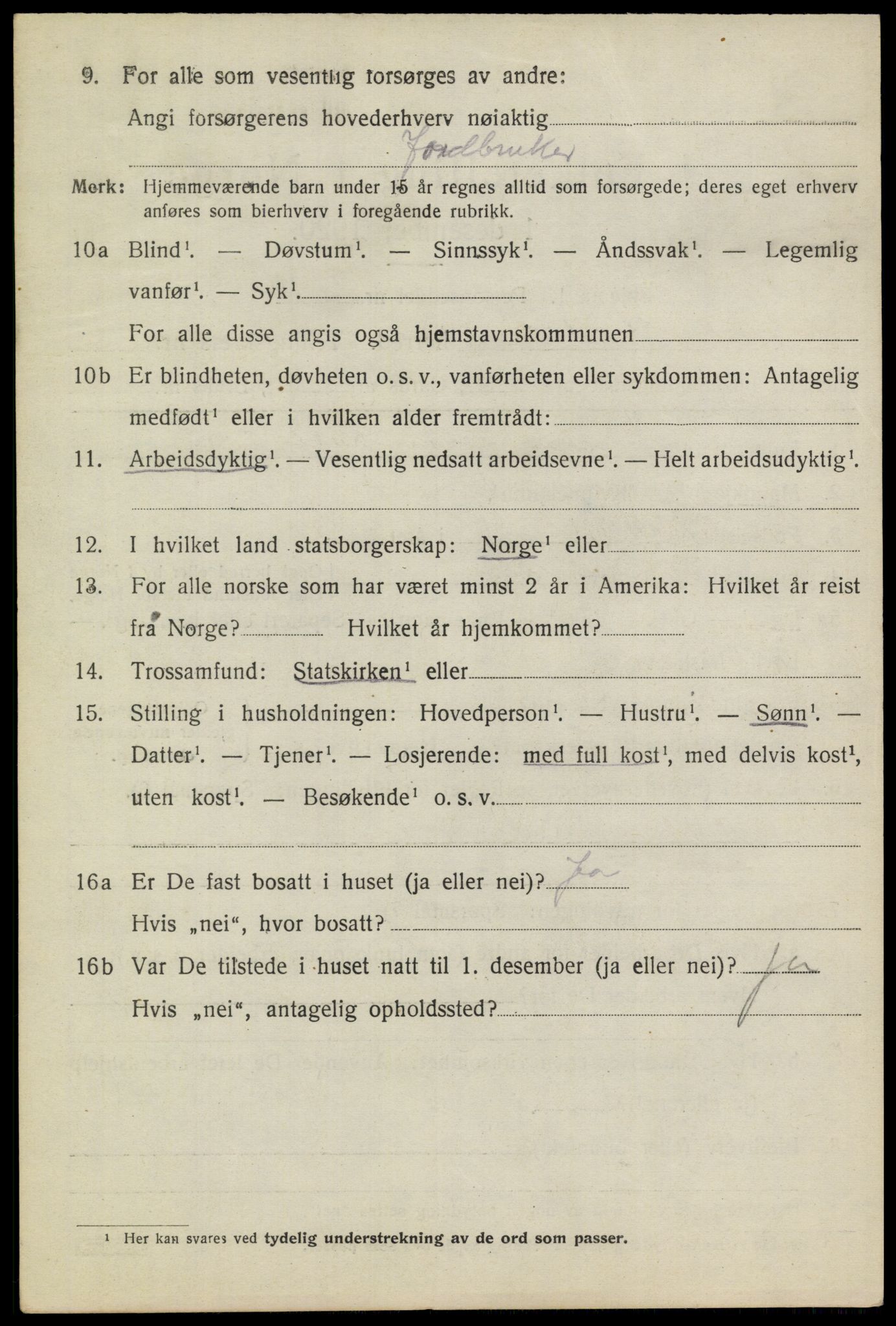 SAKO, 1920 census for Heddal, 1920, p. 2647