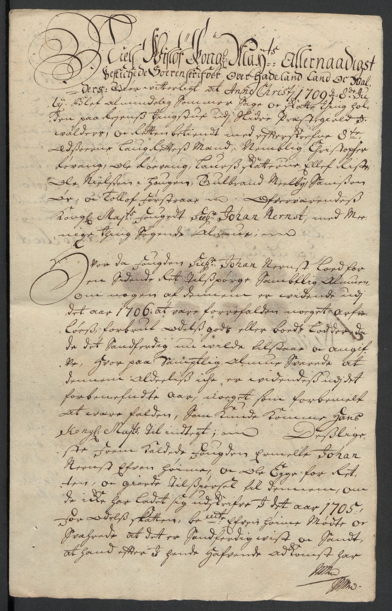 Rentekammeret inntil 1814, Reviderte regnskaper, Fogderegnskap, AV/RA-EA-4092/R18/L1304: Fogderegnskap Hadeland, Toten og Valdres, 1706, p. 506