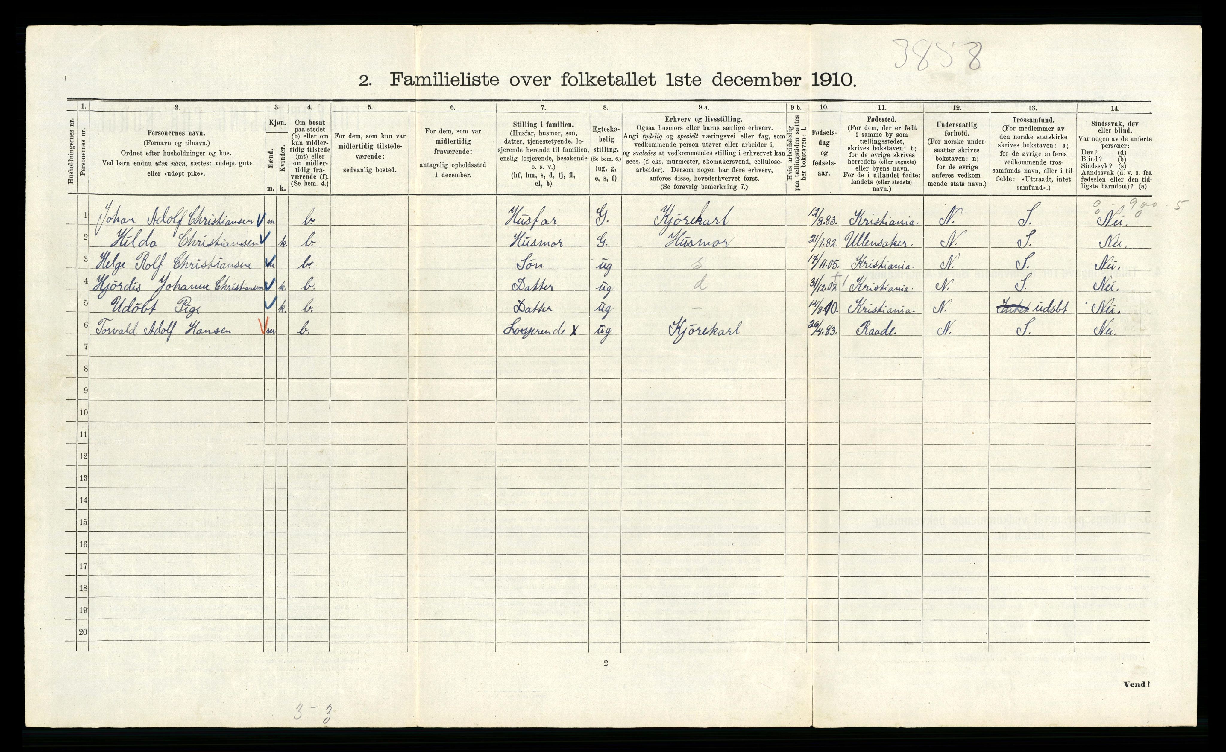 RA, 1910 census for Kristiania, 1910, p. 81532