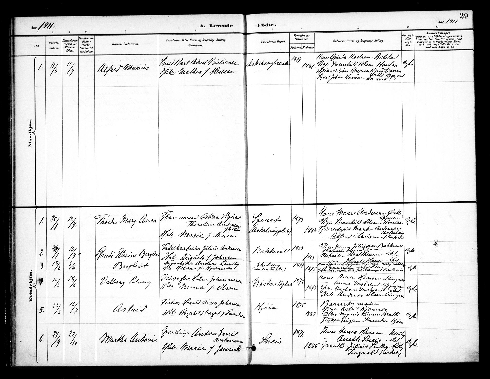 Ås prestekontor Kirkebøker, SAO/A-10894/F/Fb/L0002: Parish register (official) no. II 2, 1895-1916, p. 29