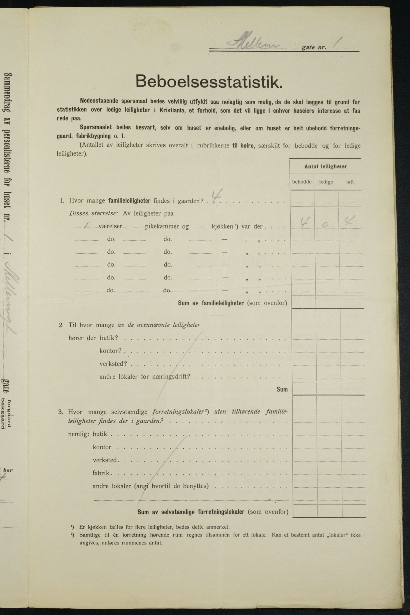 OBA, Municipal Census 1913 for Kristiania, 1913, p. 64956