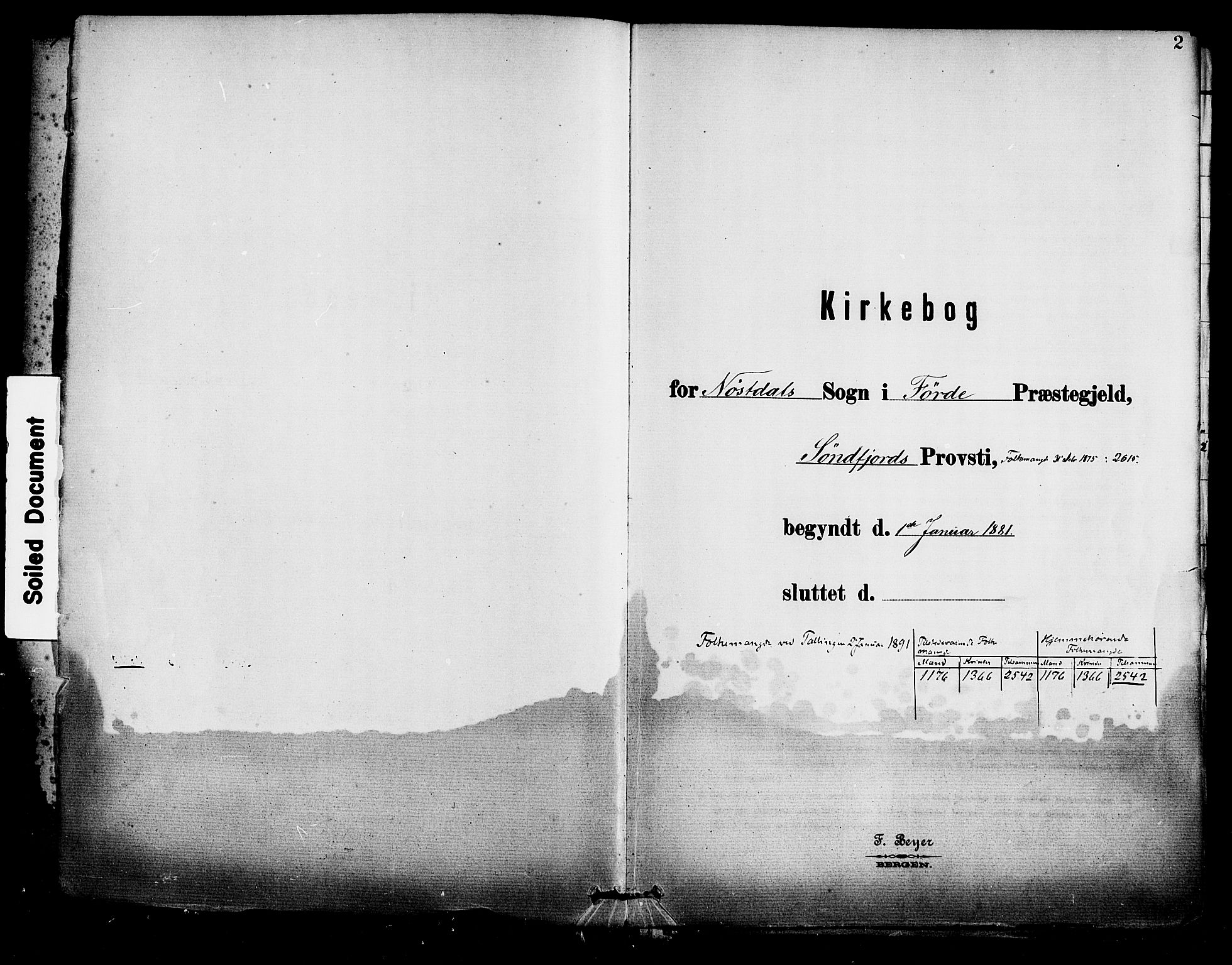 Førde sokneprestembete, AV/SAB-A-79901/H/Haa/Haad/L0001: Parish register (official) no. D 1, 1881-1898, p. 2
