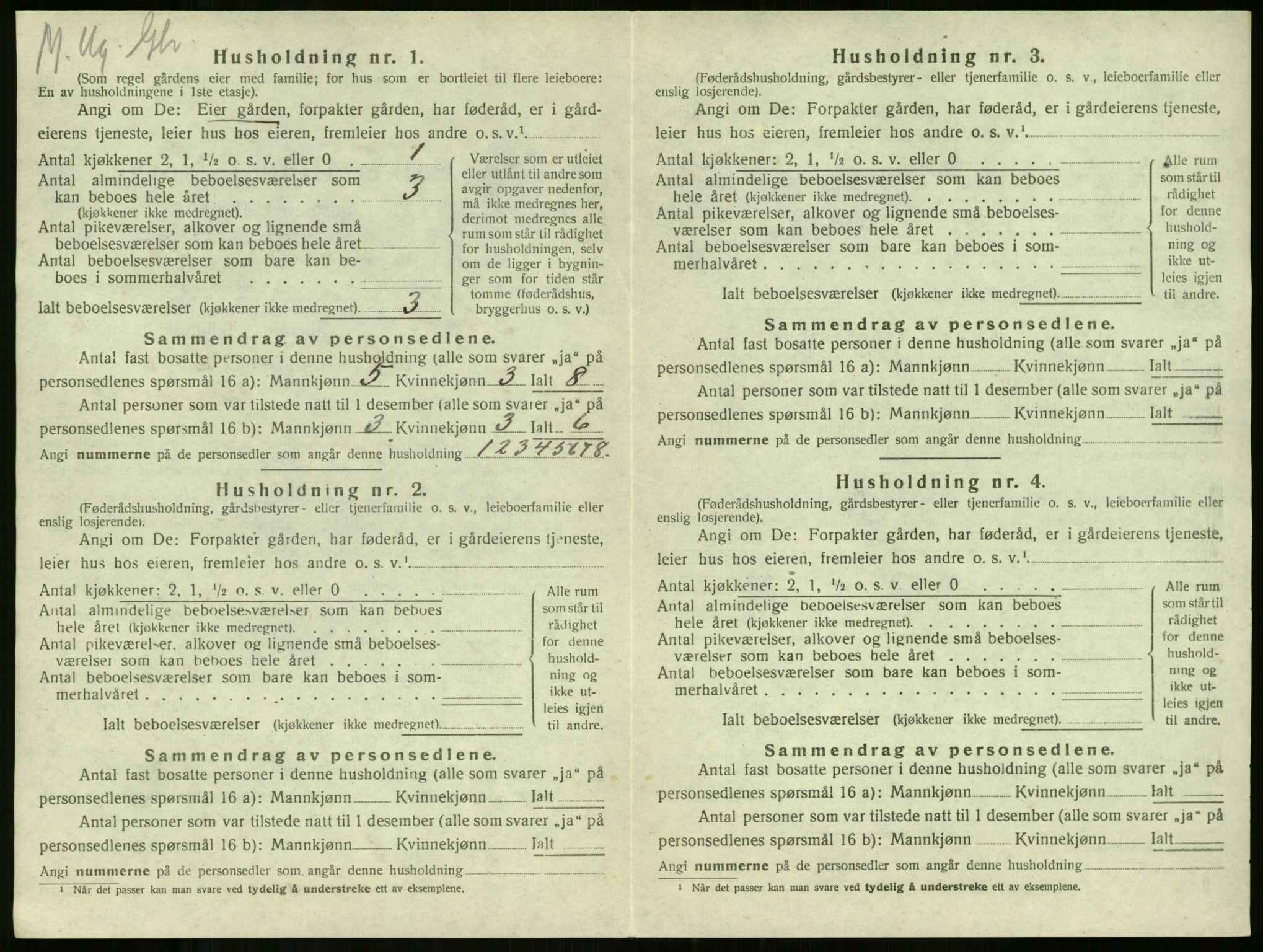 SAKO, 1920 census for Stokke, 1920, p. 1145