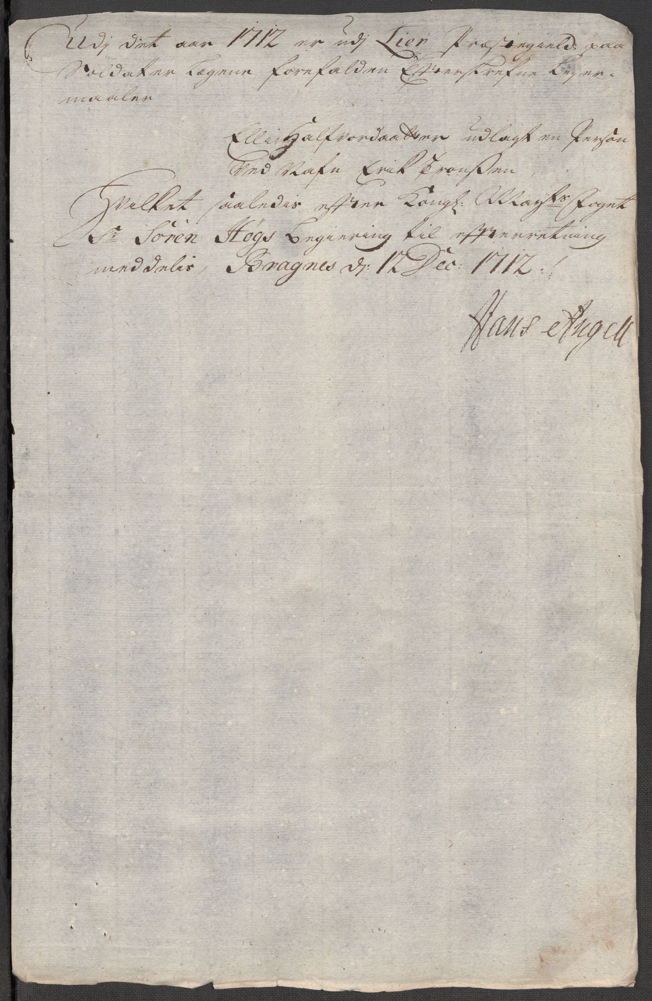 Rentekammeret inntil 1814, Reviderte regnskaper, Fogderegnskap, RA/EA-4092/R31/L1707: Fogderegnskap Hurum, Røyken, Eiker, Lier og Buskerud, 1712, p. 255