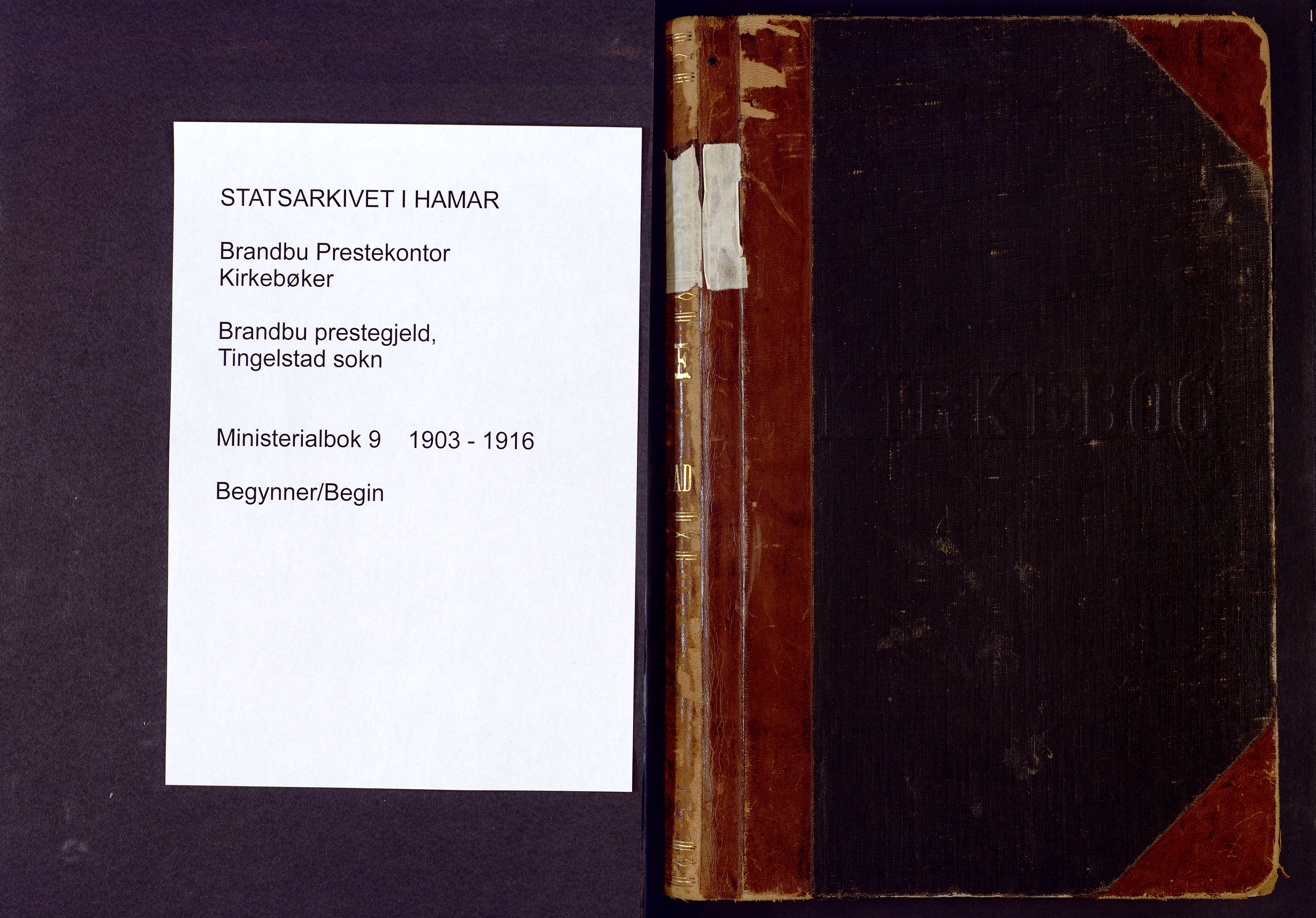 Brandbu prestekontor, SAH/PREST-114/H/Ha/Hab/L0009: Parish register (copy) no. 9, 1903-1916