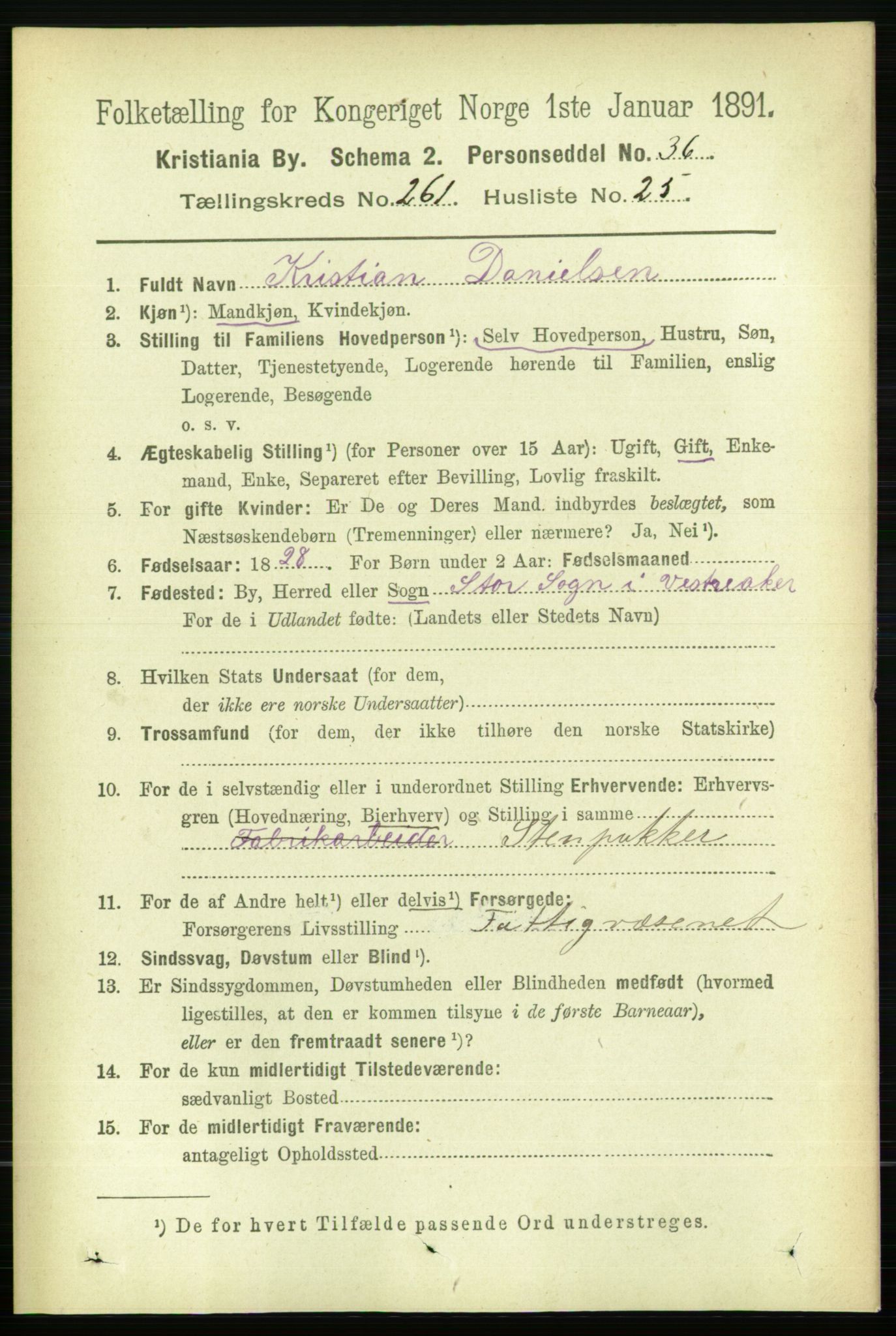 RA, 1891 census for 0301 Kristiania, 1891, p. 158694