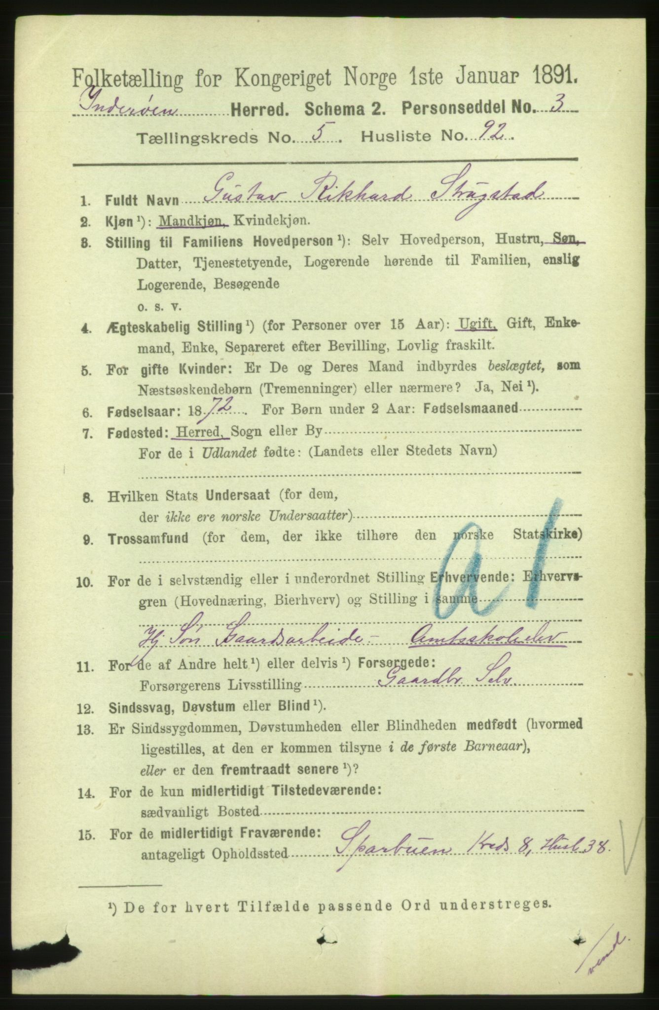 RA, 1891 census for 1729 Inderøy, 1891, p. 3290