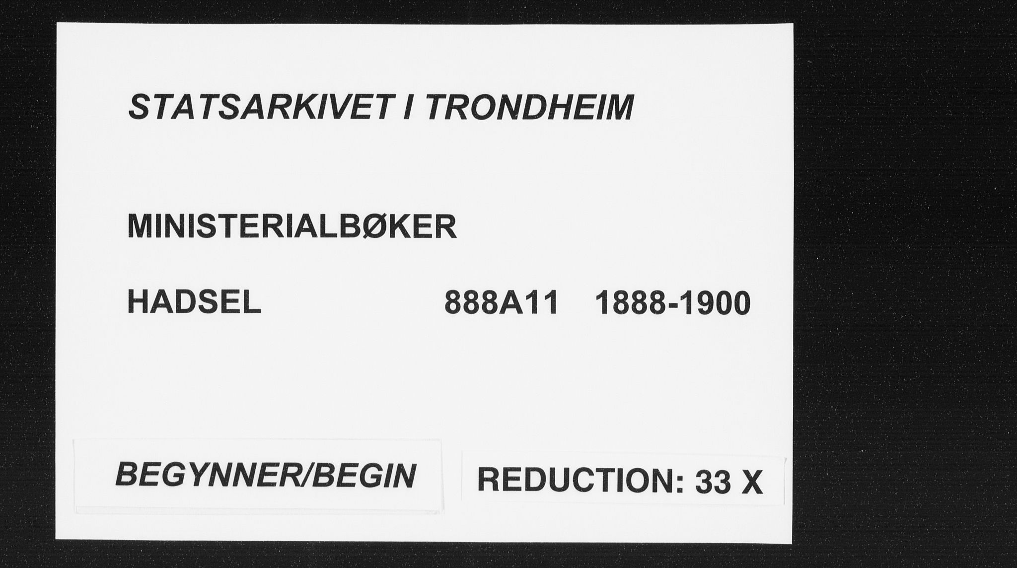 Ministerialprotokoller, klokkerbøker og fødselsregistre - Nordland, SAT/A-1459/888/L1245: Parish register (official) no. 888A11, 1888-1900