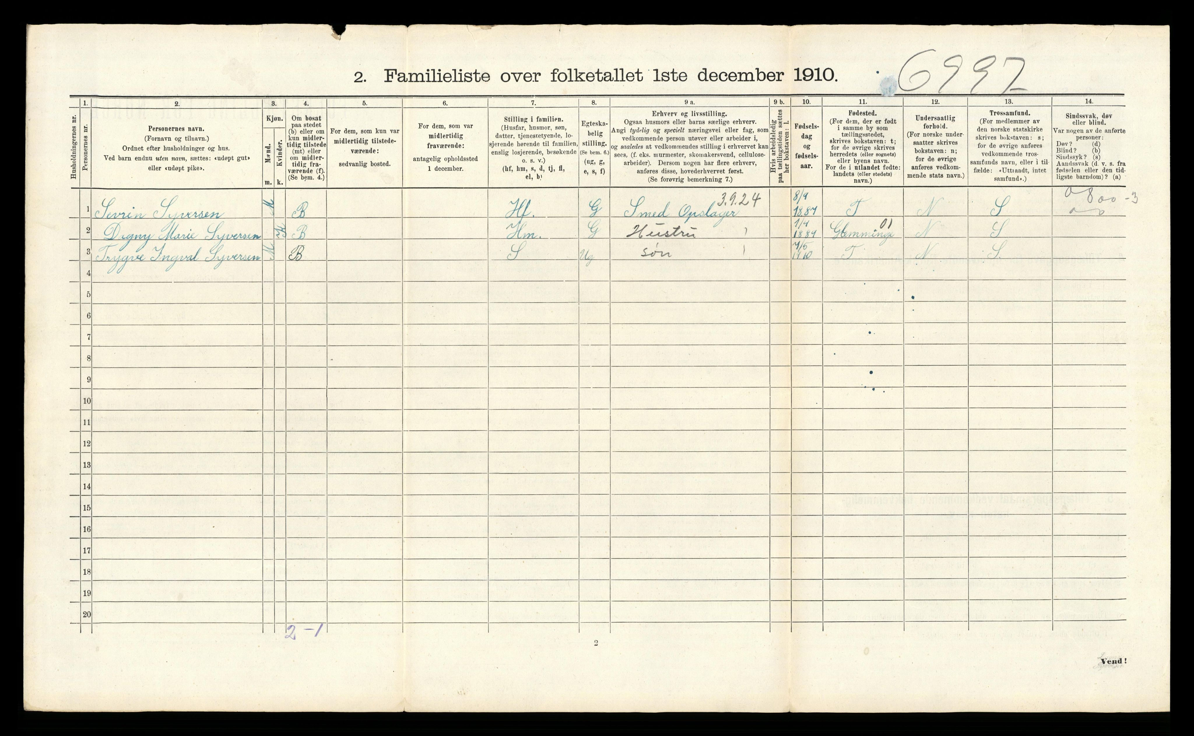 RA, 1910 census for Fredrikstad, 1910, p. 9993