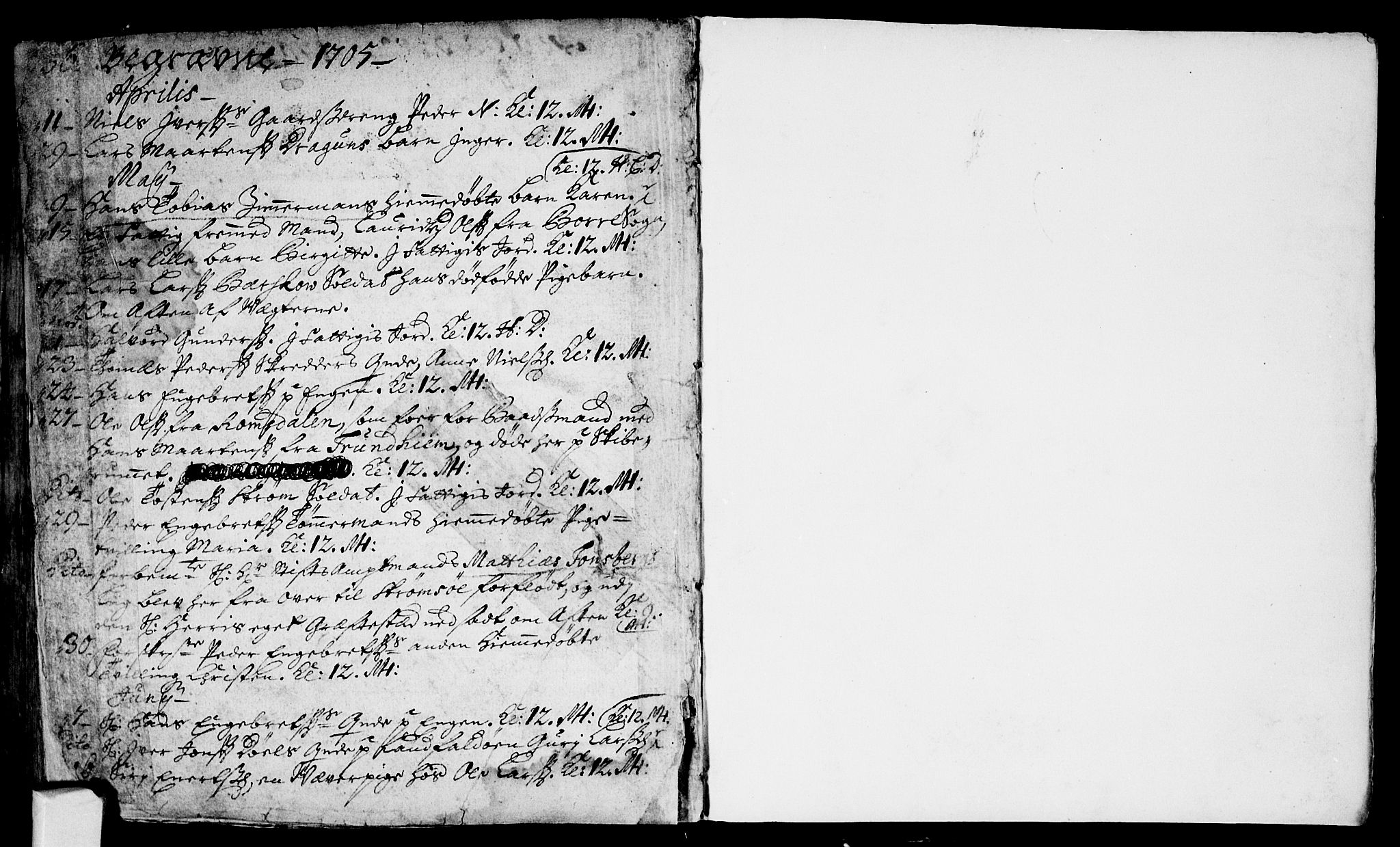 Bragernes kirkebøker, AV/SAKO-A-6/F/Fa/L0002: Parish register (official) no. I 2, 1680-1705, p. 736-737