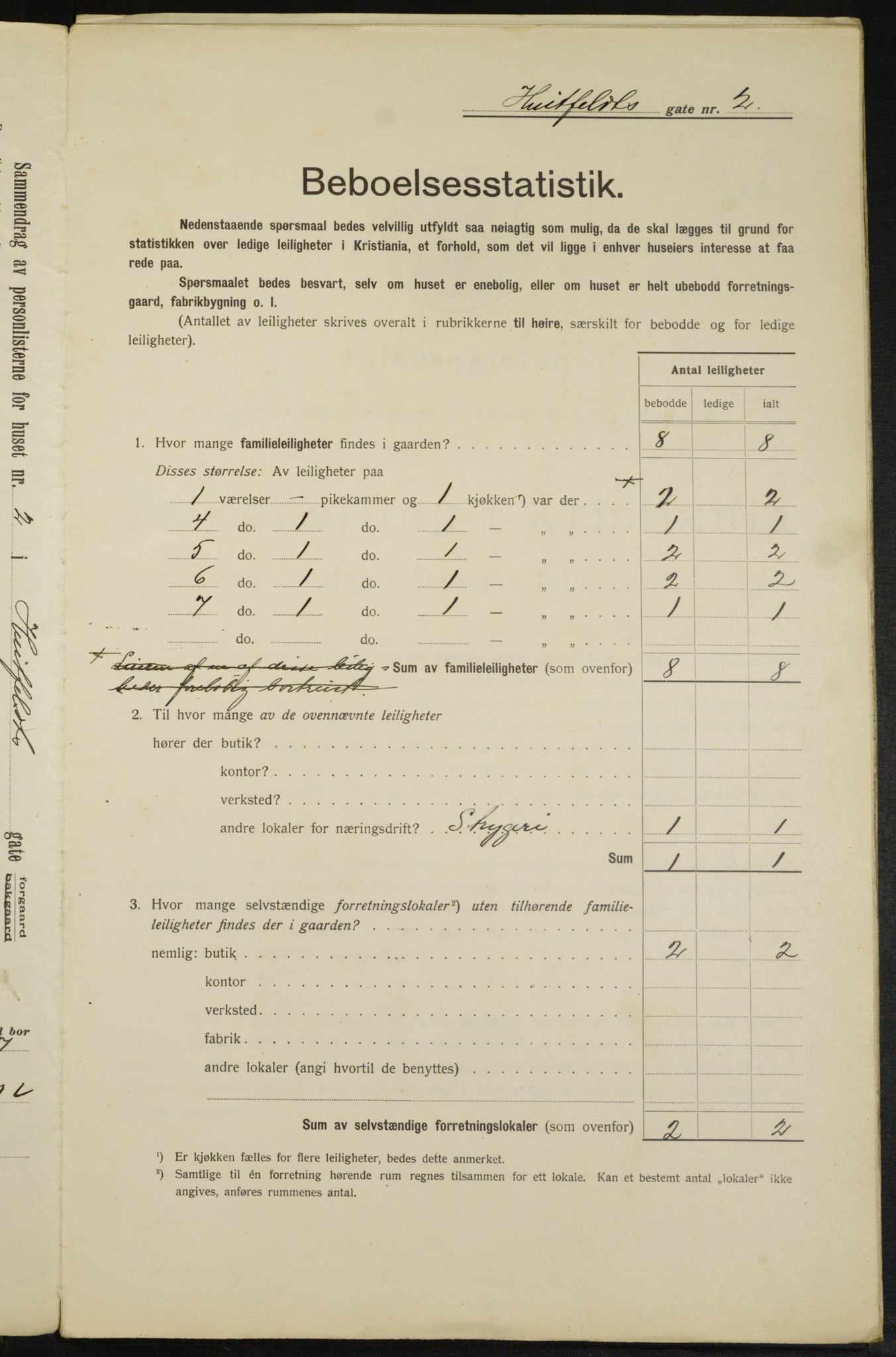 OBA, Municipal Census 1913 for Kristiania, 1913, p. 41375