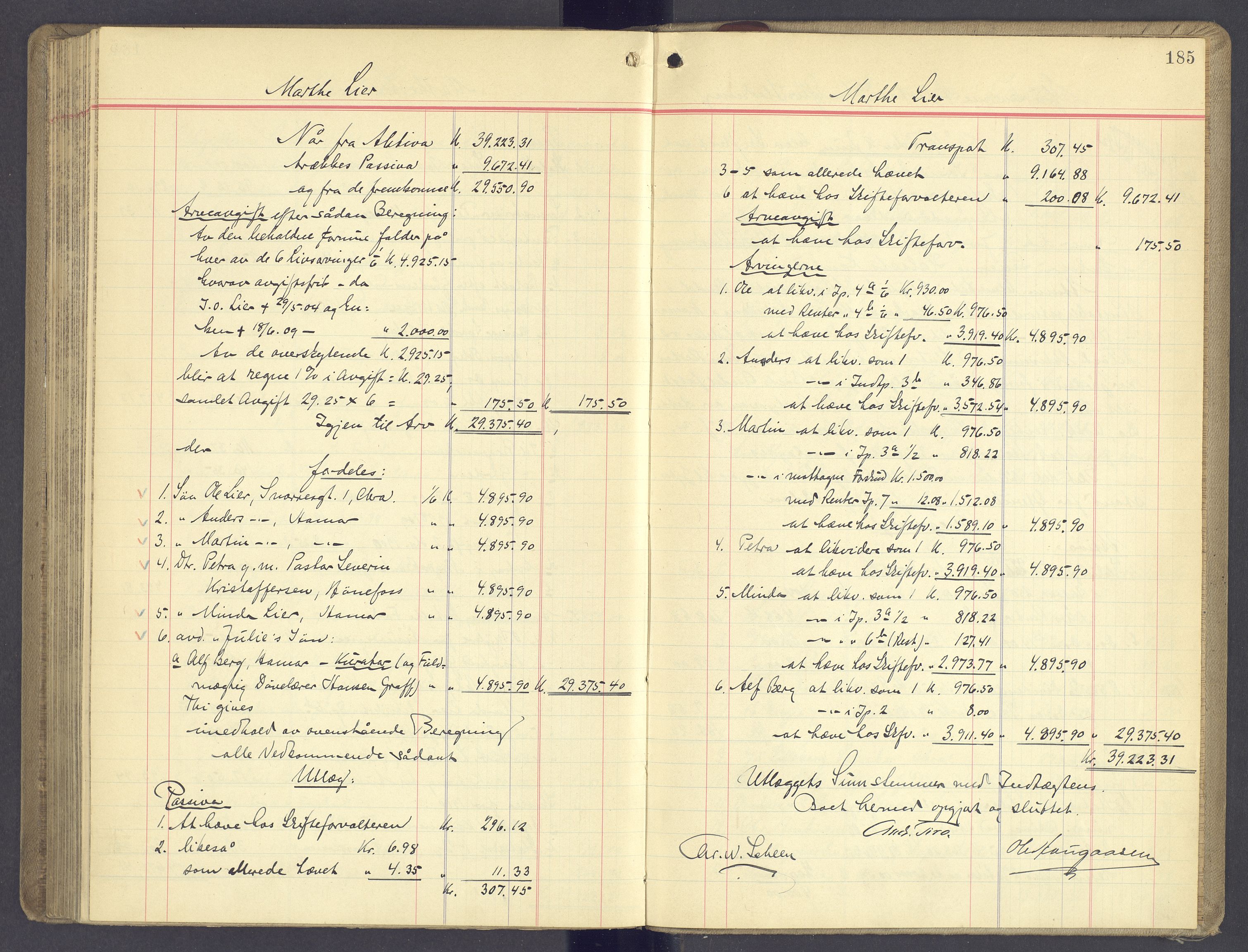 Sør-Hedmark sorenskriveri, AV/SAH-TING-014/J/Ja/Jag/L0001: Skifteutlodningsprotokoll - Hamar by, 1901-1910, p. 185