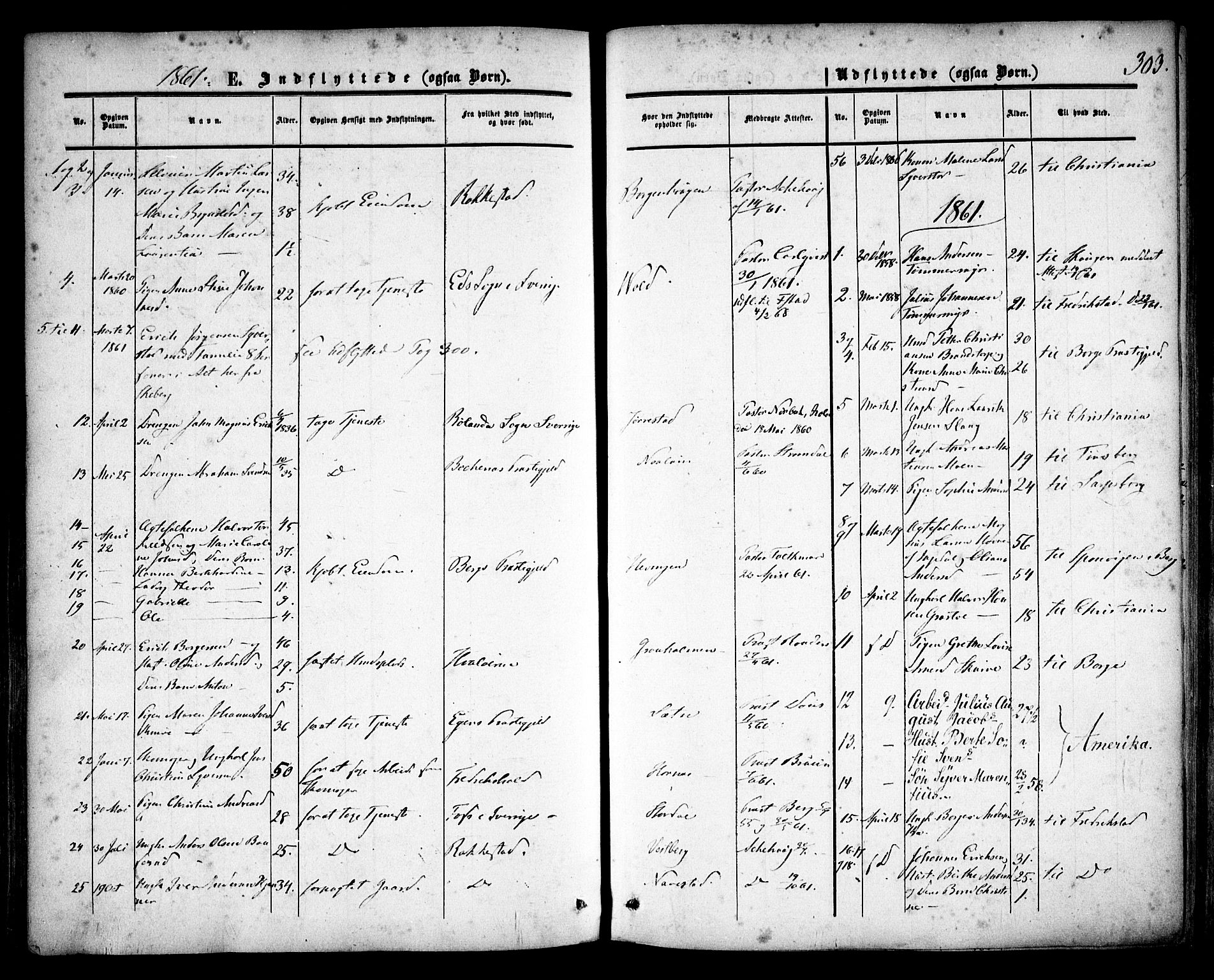 Skjeberg prestekontor Kirkebøker, SAO/A-10923/F/Fa/L0007: Parish register (official) no. I 7, 1859-1868, p. 303