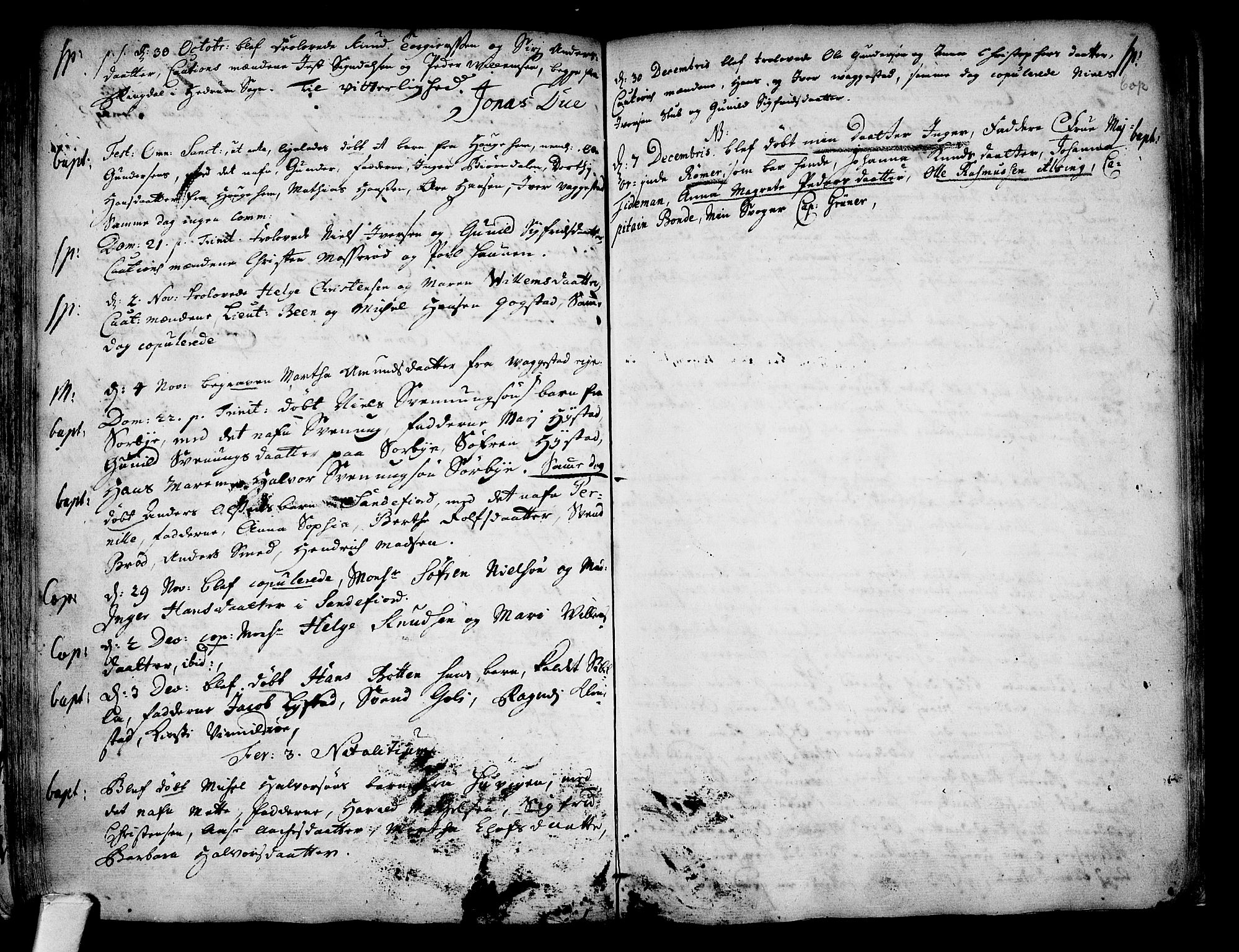 Sandar kirkebøker, SAKO/A-243/F/Fa/L0001: Parish register (official) no. 1, 1709-1733