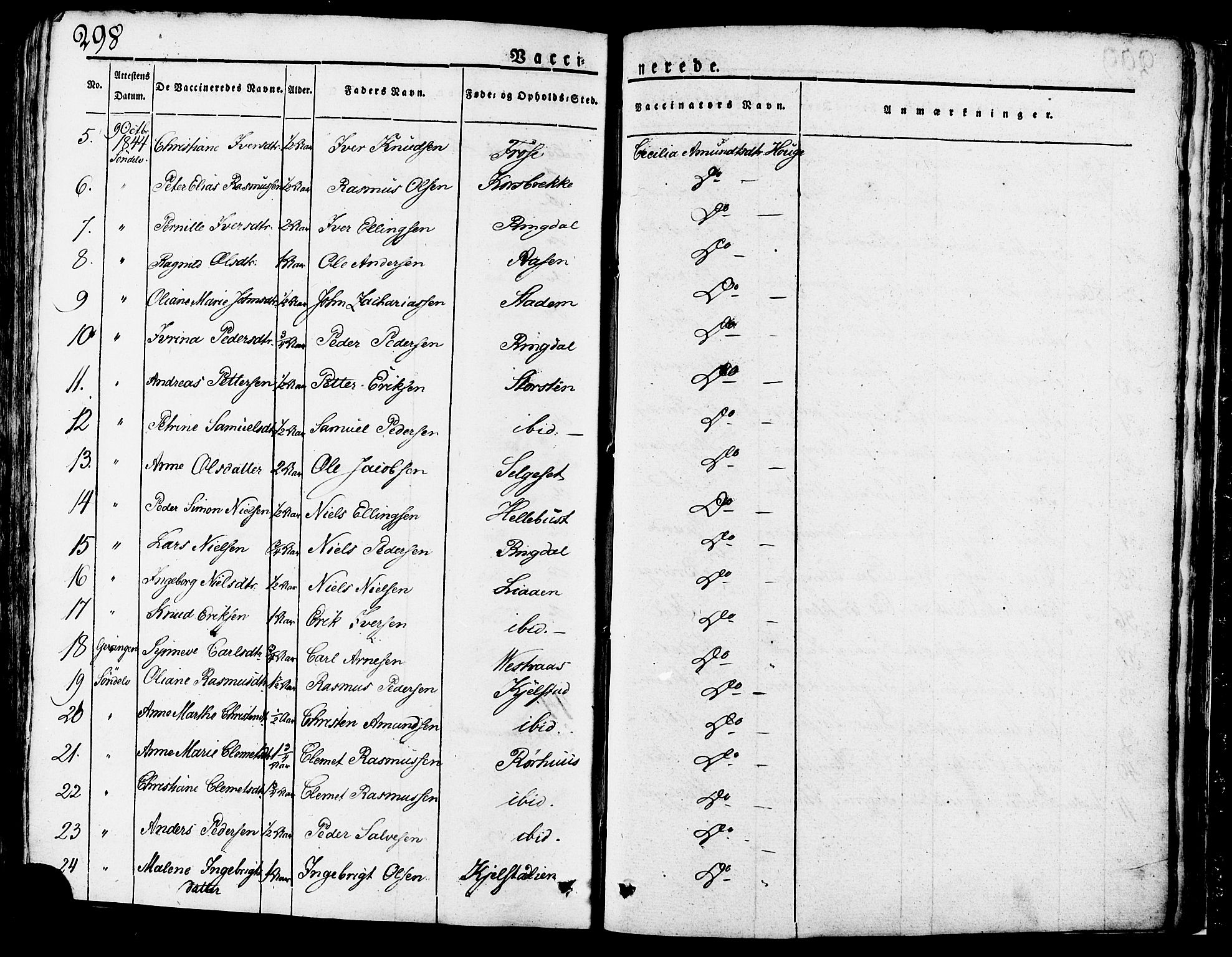 Ministerialprotokoller, klokkerbøker og fødselsregistre - Møre og Romsdal, AV/SAT-A-1454/517/L0221: Parish register (official) no. 517A01, 1827-1858, p. 298