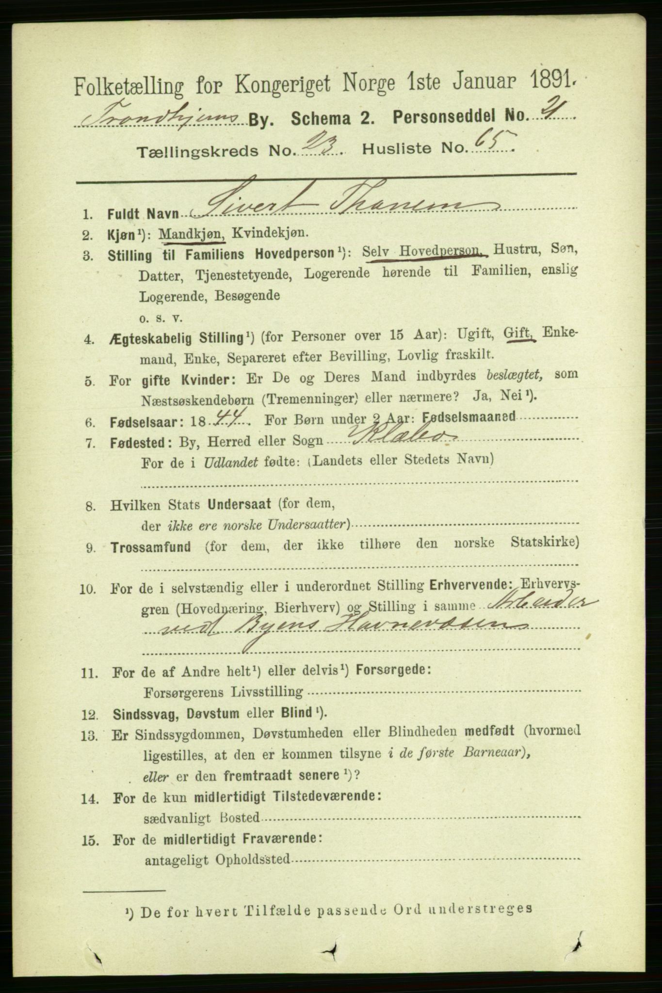 RA, 1891 census for 1601 Trondheim, 1891, p. 17939