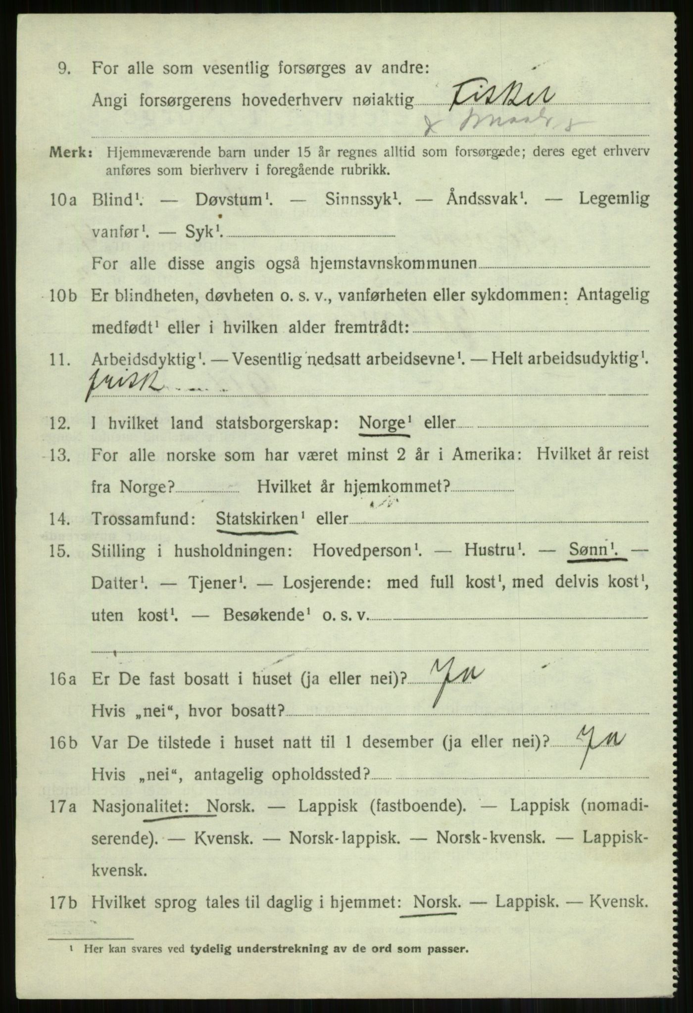 SATØ, 1920 census for Skjervøy, 1920, p. 2868