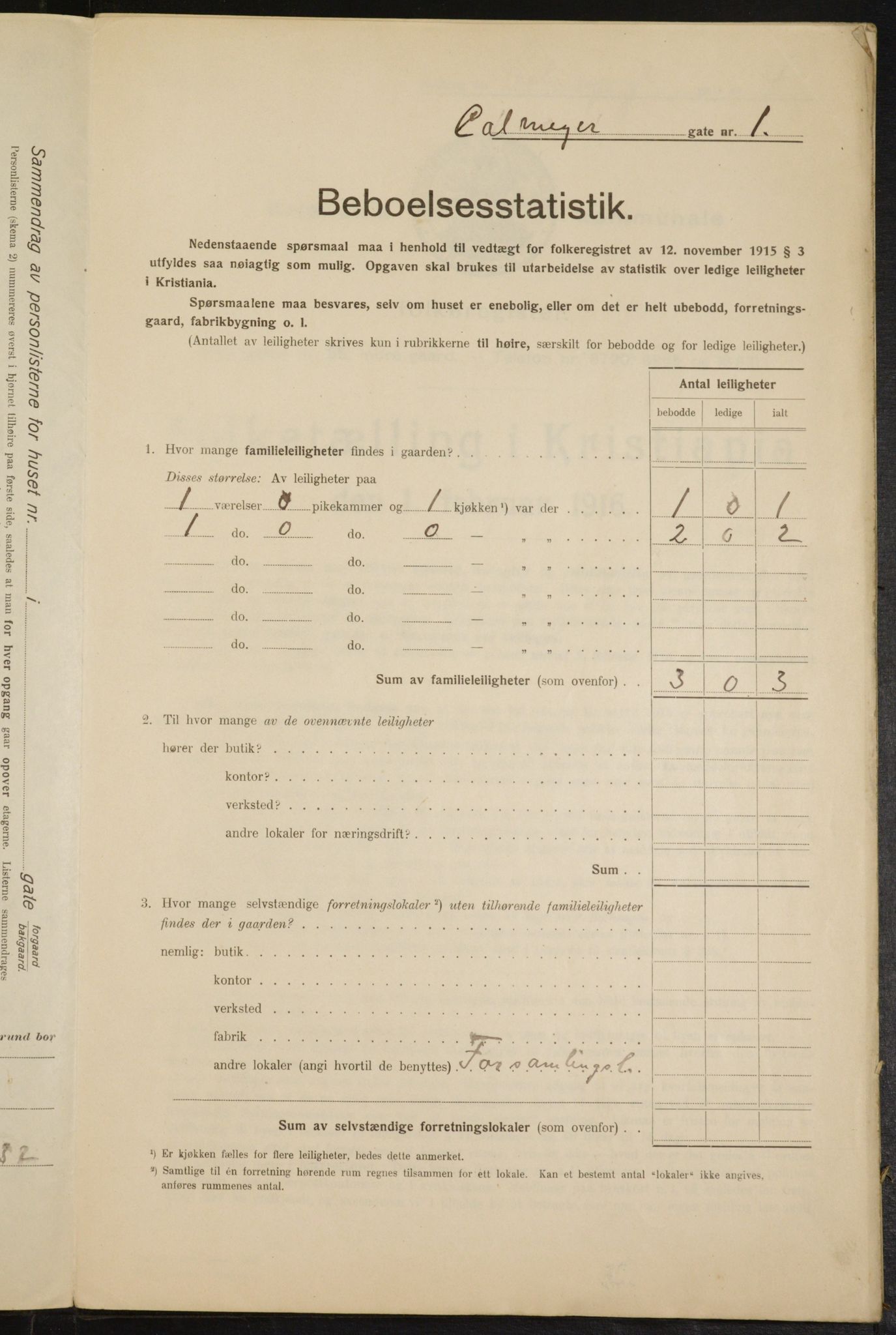 OBA, Municipal Census 1916 for Kristiania, 1916, p. 11427