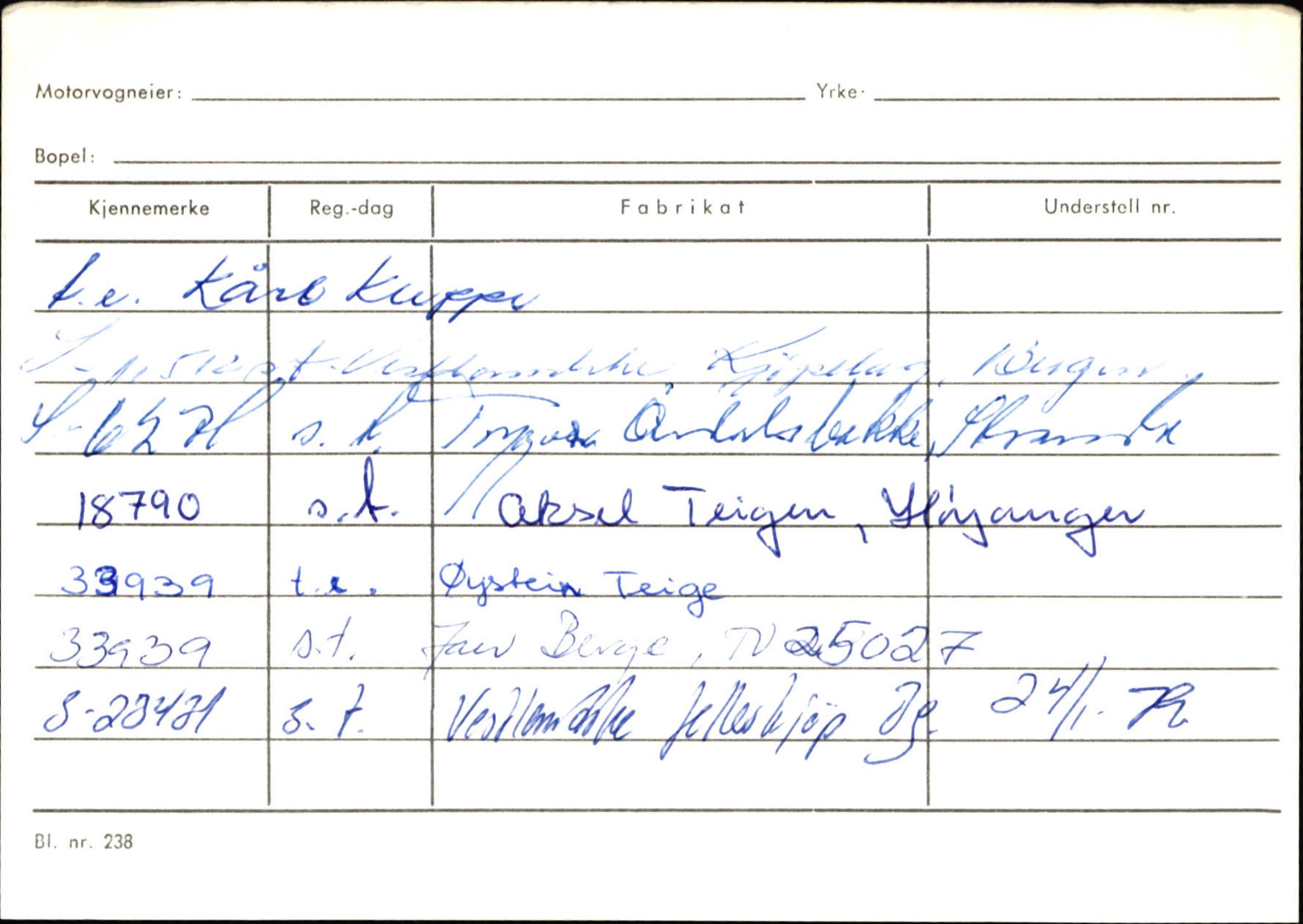 Statens vegvesen, Sogn og Fjordane vegkontor, AV/SAB-A-5301/4/F/L0130: Eigarregister Eid T-Å. Høyanger A-O, 1945-1975, p. 2041