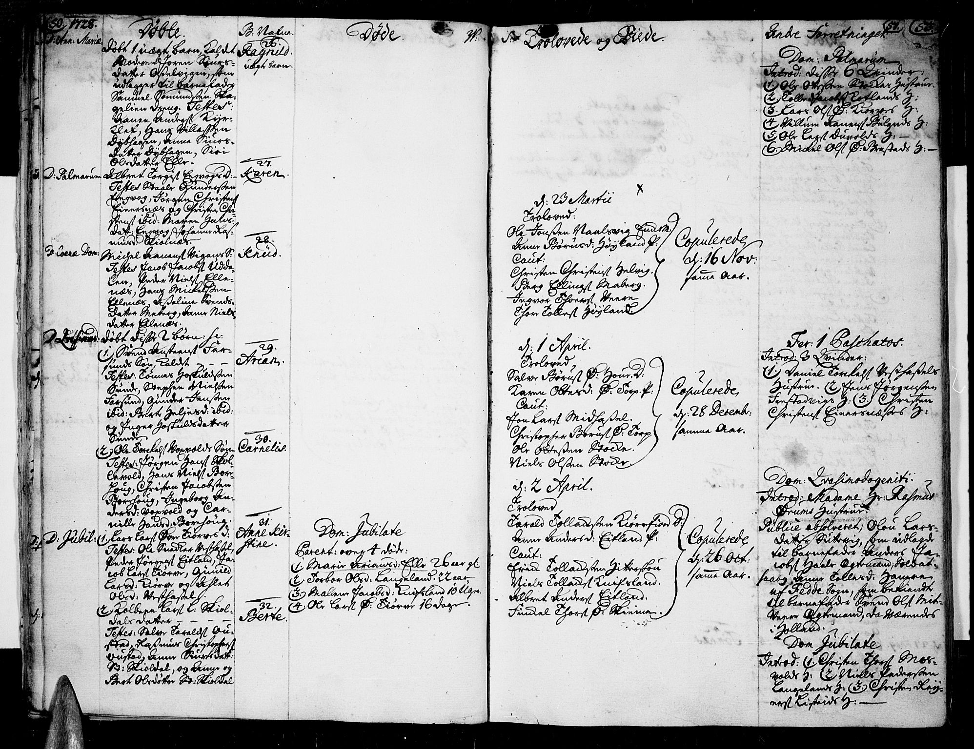 Lista sokneprestkontor, SAK/1111-0027/F/Fa/L0002: Parish register (official) no. A 2 /1, 1726-1742, p. 50-51