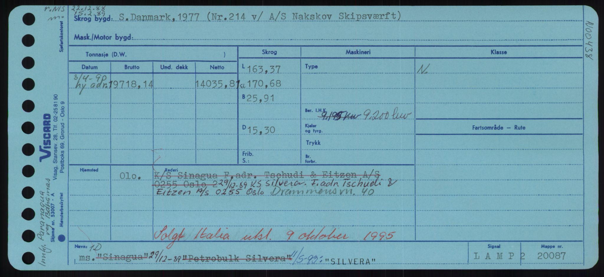 Sjøfartsdirektoratet med forløpere, Skipsmålingen, AV/RA-S-1627/H/Hd/L0033: Fartøy, Sevi-Sjø, p. 171