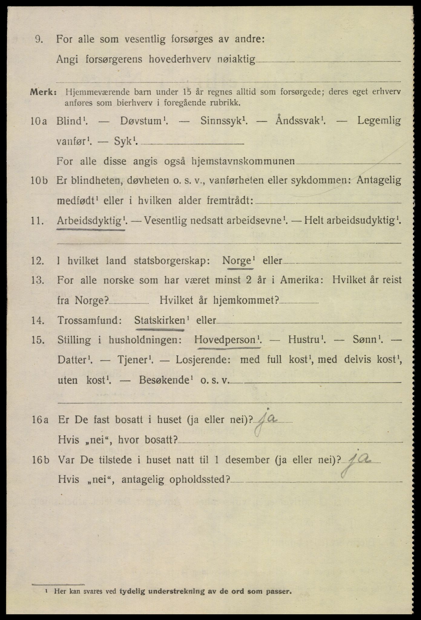 SAK, 1920 census for Mandal, 1920, p. 6816