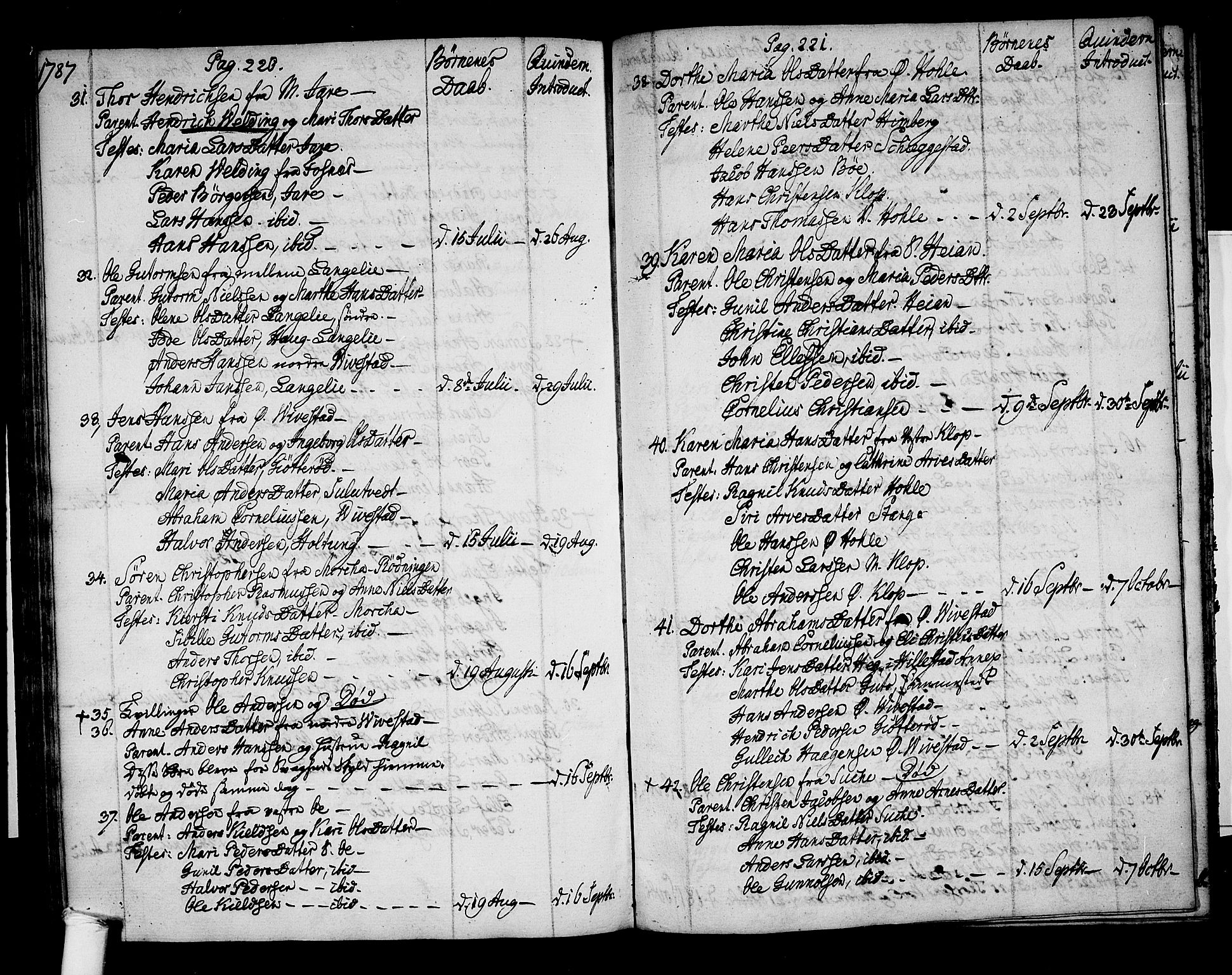 Ramnes kirkebøker, SAKO/A-314/F/Fa/L0002: Parish register (official) no. I 2, 1773-1790, p. 220-221