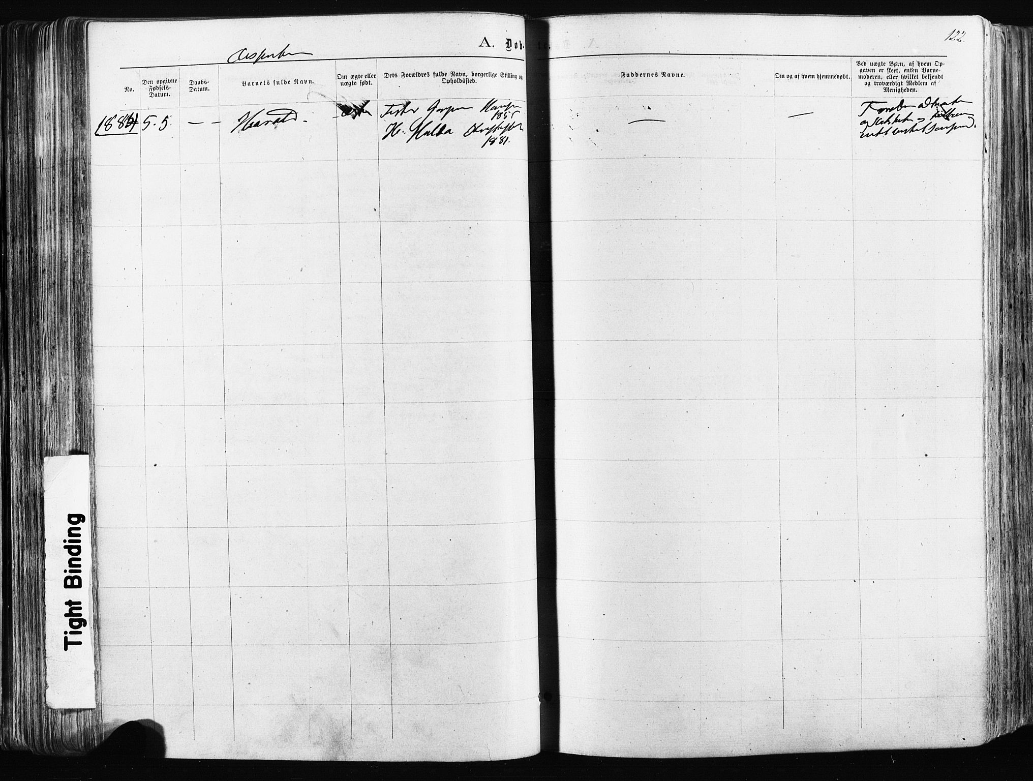 Østre Aker prestekontor Kirkebøker, SAO/A-10840/F/Fa/L0003: Parish register (official) no. I 3, 1869-1875, p. 122