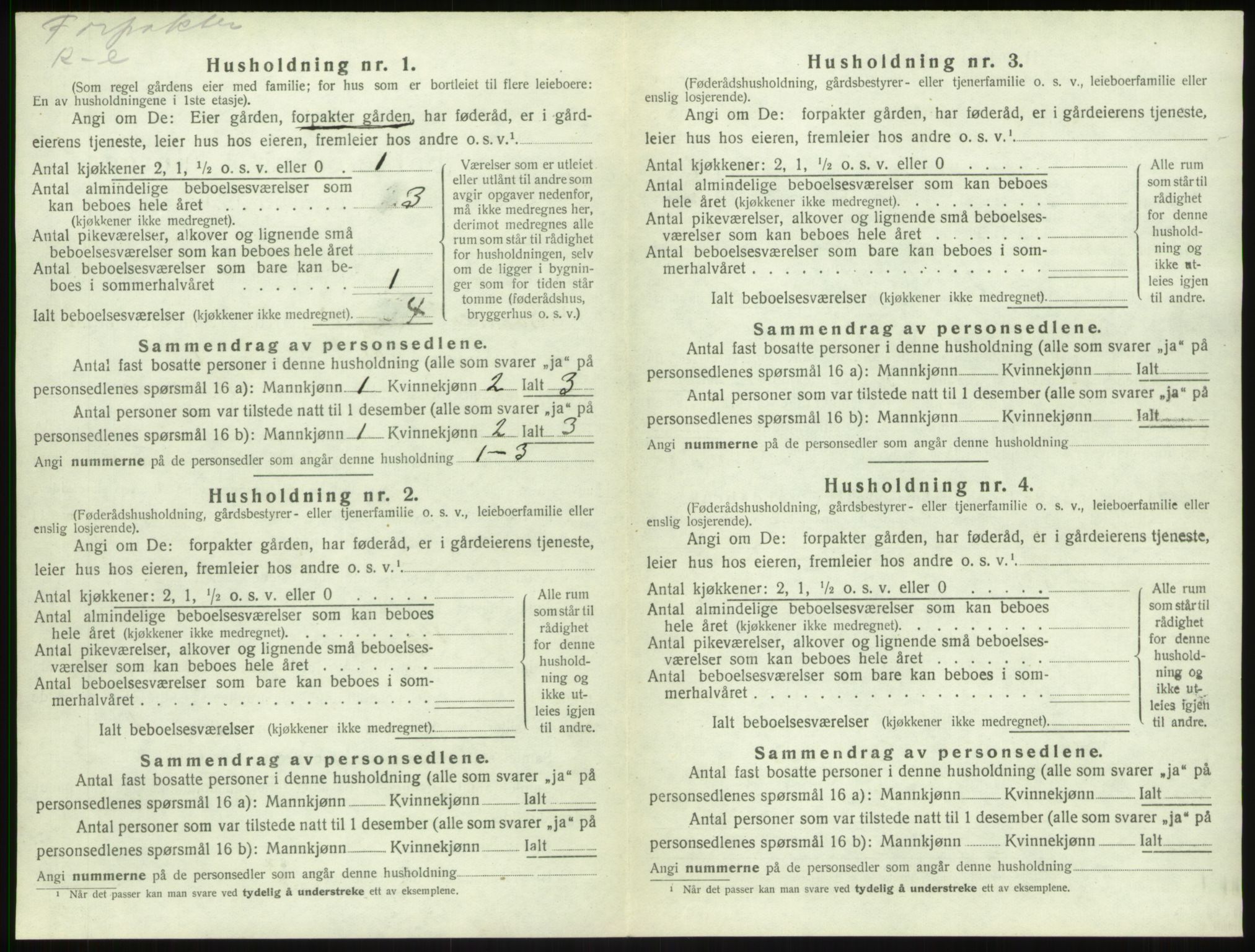 SAB, 1920 census for Sogndal, 1920, p. 1189