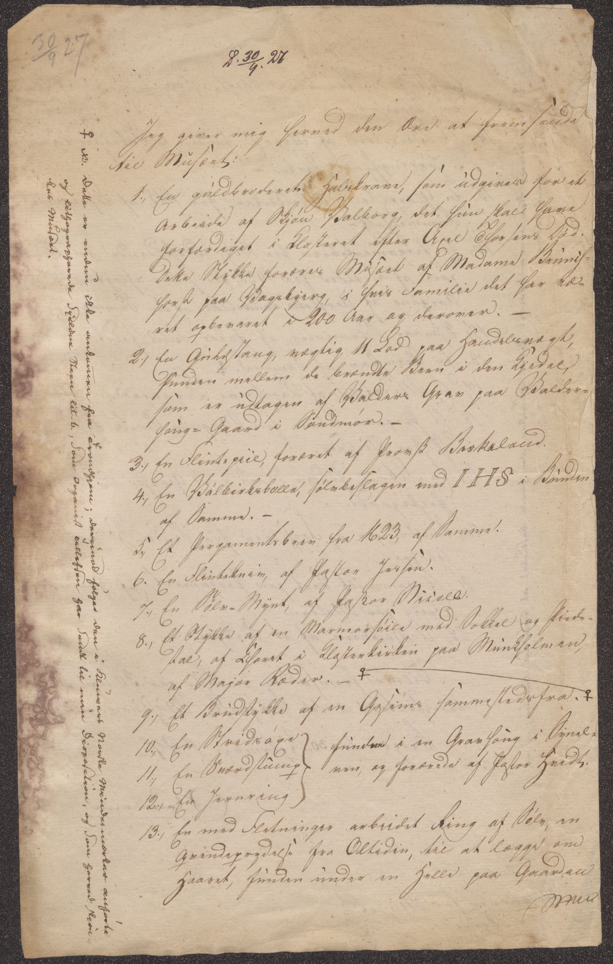 Bergens Museum, UMB/A007/D/Da/L0002/0002: Brevsamling 1827 / Brevsamling 1827, 1827