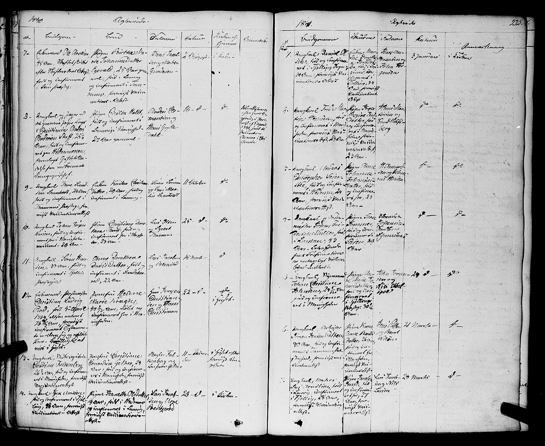 Larvik kirkebøker, SAKO/A-352/F/Fa/L0002: Parish register (official) no. I 2, 1825-1847, p. 225