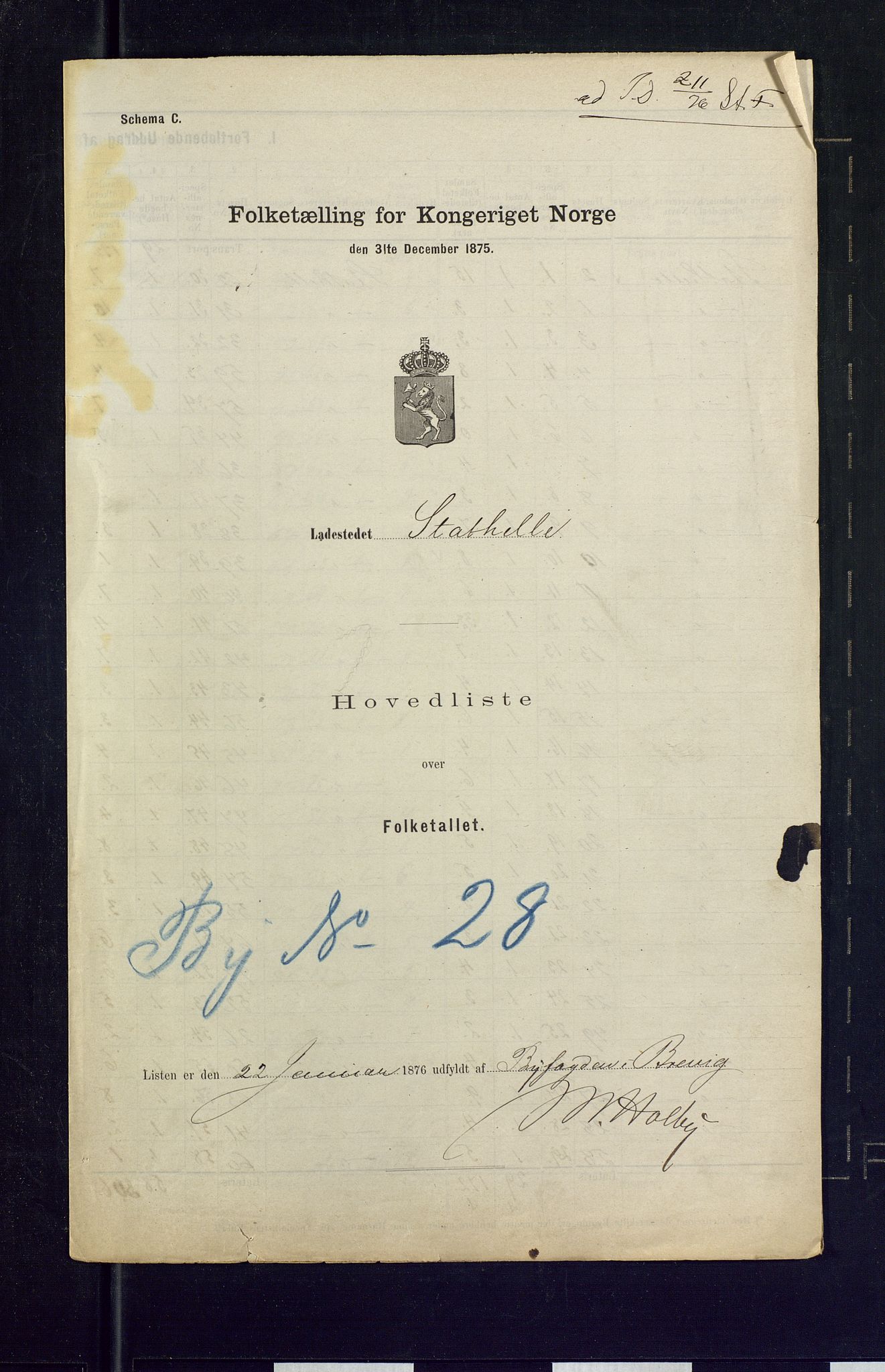 SAKO, 1875 census for 0803B Bamble/Stathelle, 1875, p. 2