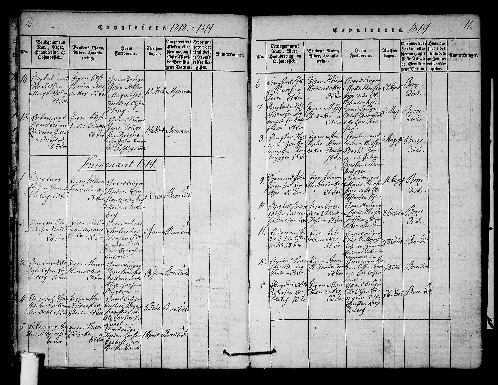 Borre kirkebøker, AV/SAKO-A-338/F/Fa/L0004: Parish register (official) no. I 4, 1815-1845, p. 10-11