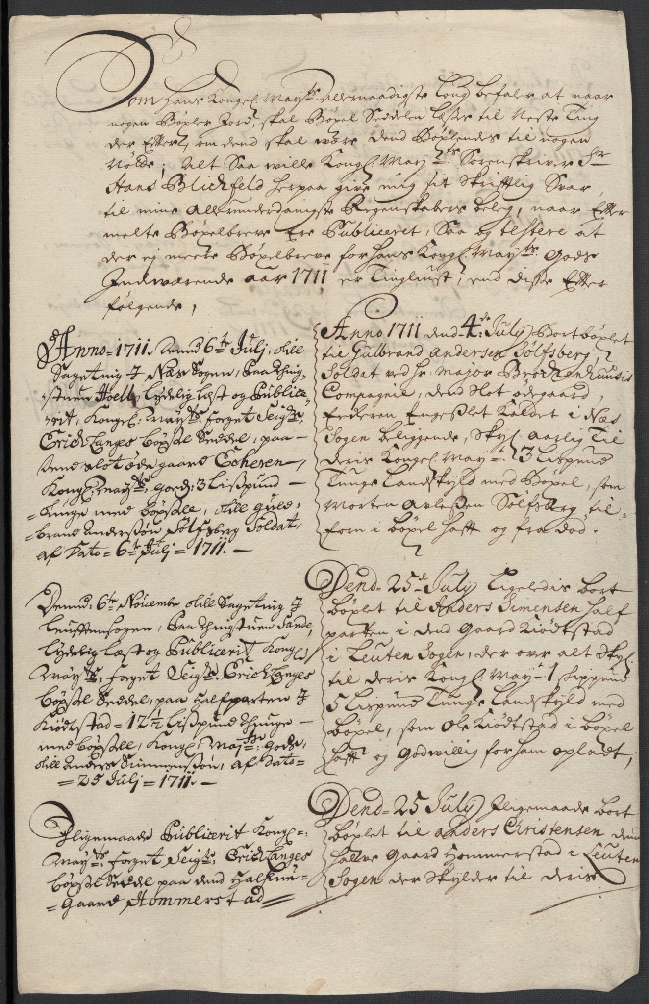Rentekammeret inntil 1814, Reviderte regnskaper, Fogderegnskap, RA/EA-4092/R16/L1047: Fogderegnskap Hedmark, 1711, p. 383