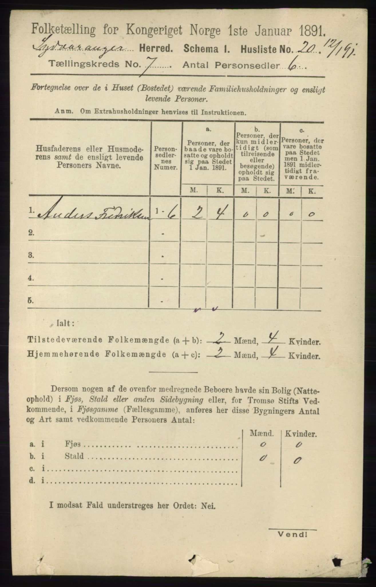 RA, 1891 census for 2030 Sør-Varanger, 1891, p. 2247