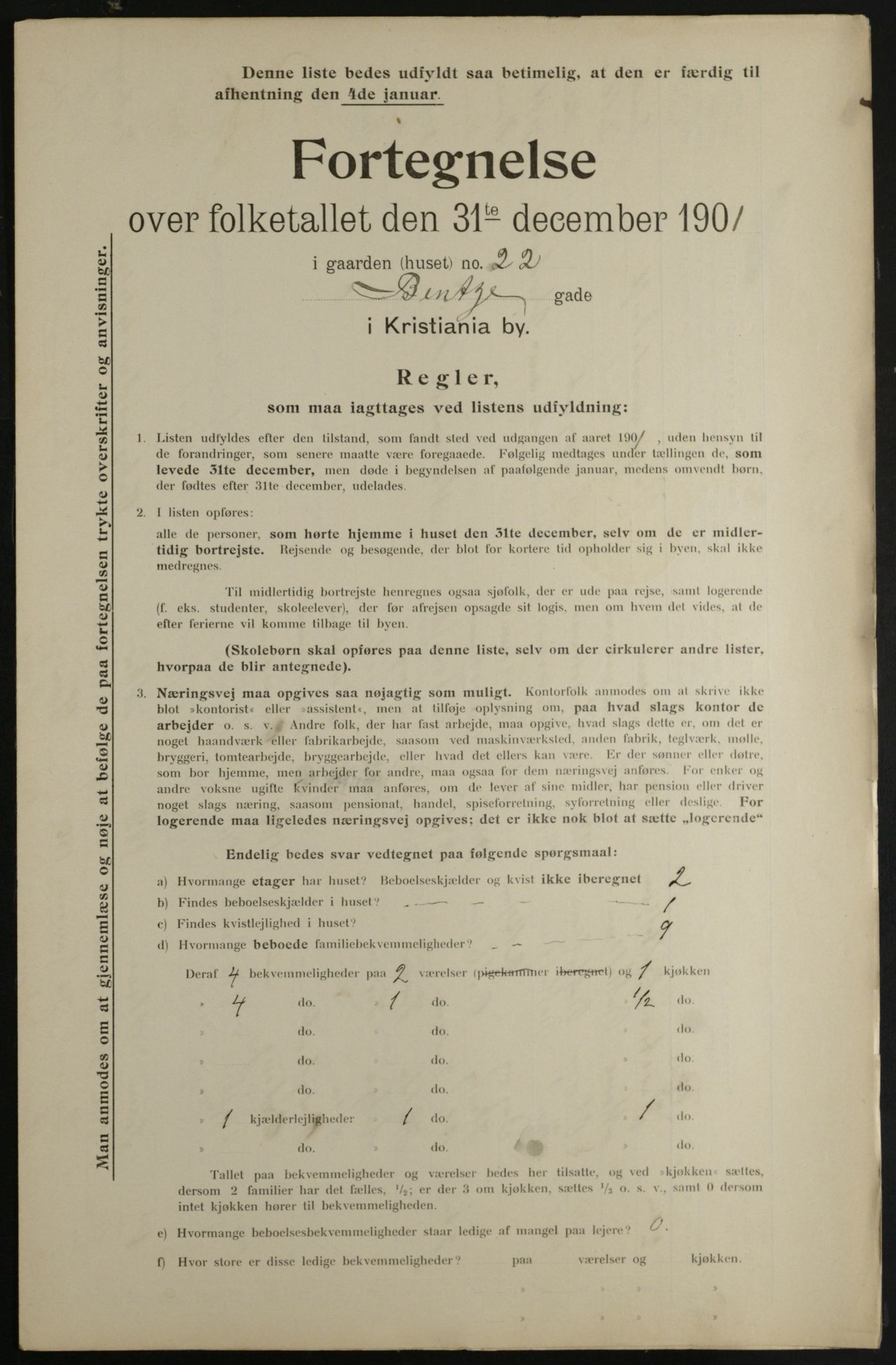 OBA, Municipal Census 1901 for Kristiania, 1901, p. 702