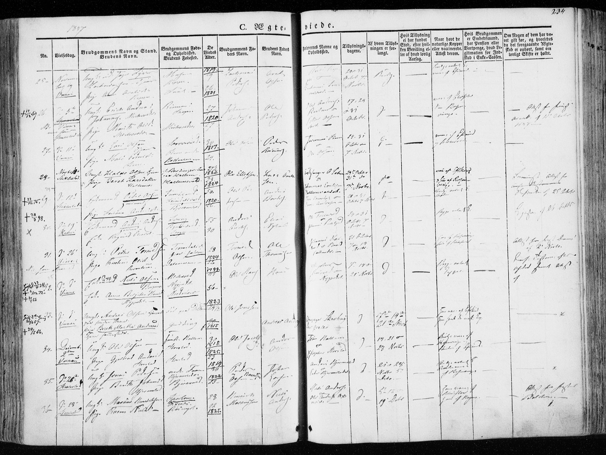 Ministerialprotokoller, klokkerbøker og fødselsregistre - Nord-Trøndelag, AV/SAT-A-1458/723/L0239: Parish register (official) no. 723A08, 1841-1851, p. 234