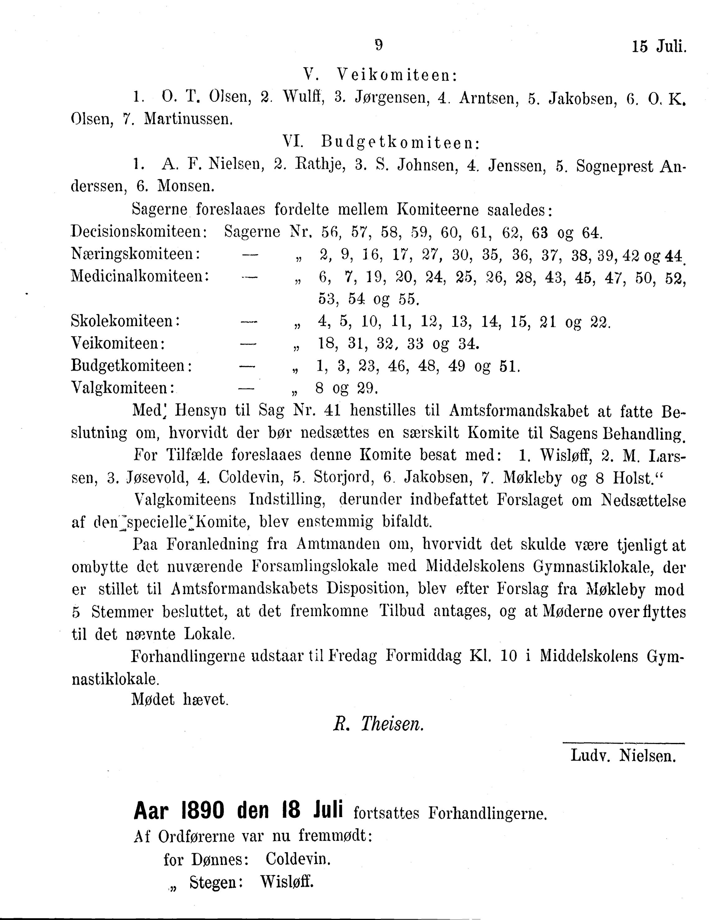 Nordland Fylkeskommune. Fylkestinget, AIN/NFK-17/176/A/Ac/L0015: Fylkestingsforhandlinger 1886-1890, 1886-1890, p. 9
