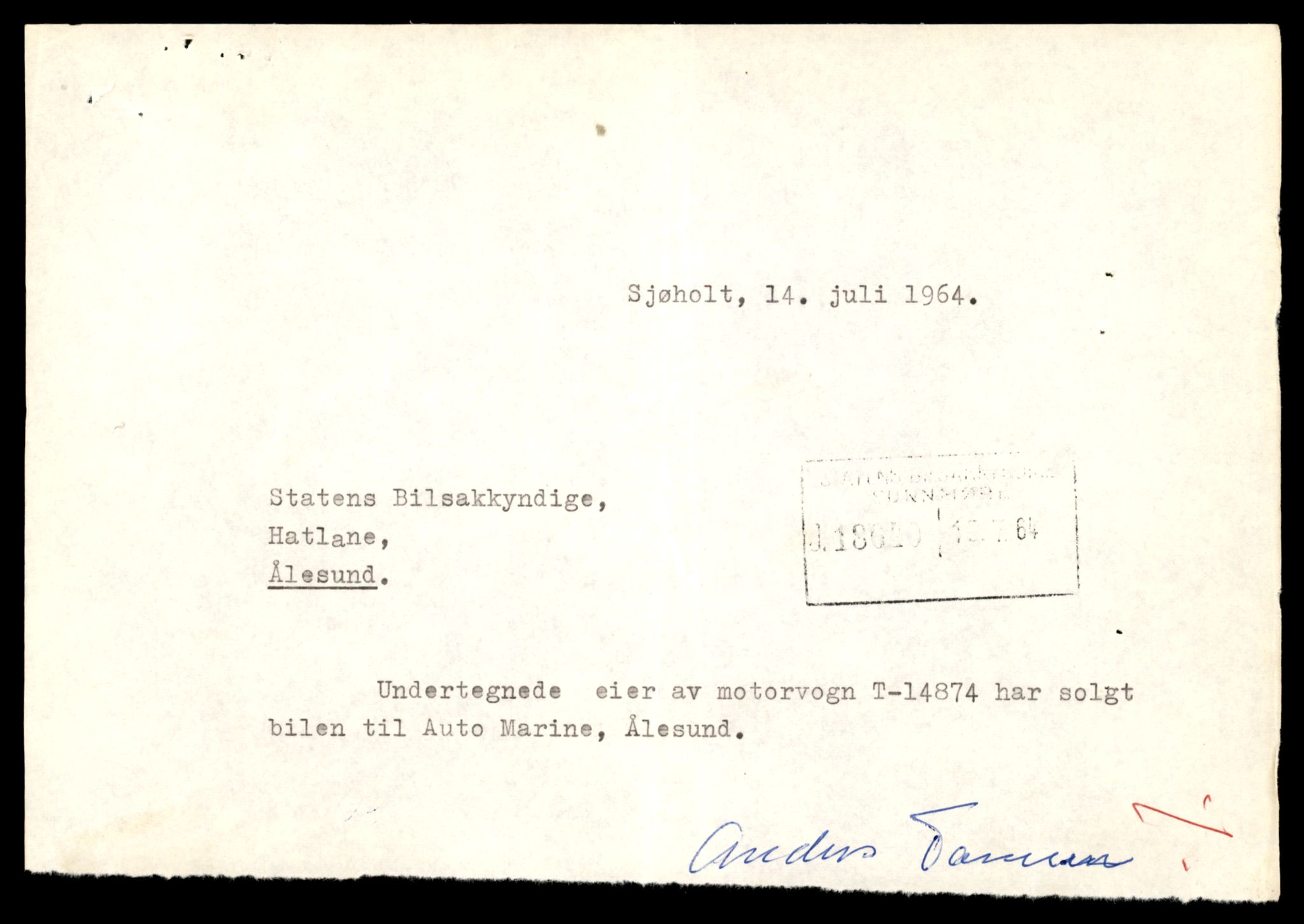 Møre og Romsdal vegkontor - Ålesund trafikkstasjon, AV/SAT-A-4099/F/Fe/L0049: Registreringskort for kjøretøy T 14864 - T 18613, 1927-1998, p. 253