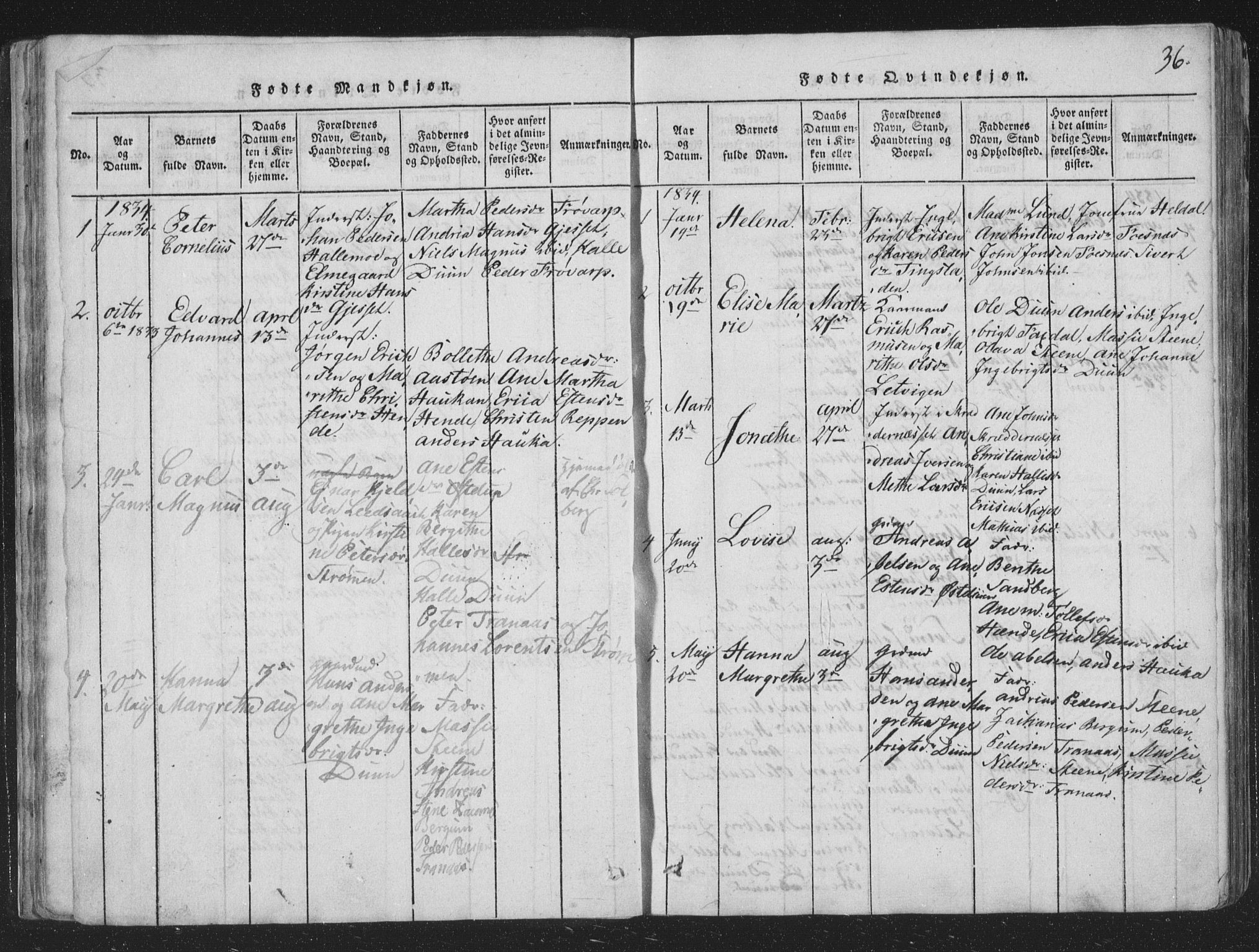Ministerialprotokoller, klokkerbøker og fødselsregistre - Nord-Trøndelag, SAT/A-1458/773/L0613: Parish register (official) no. 773A04, 1815-1845, p. 36