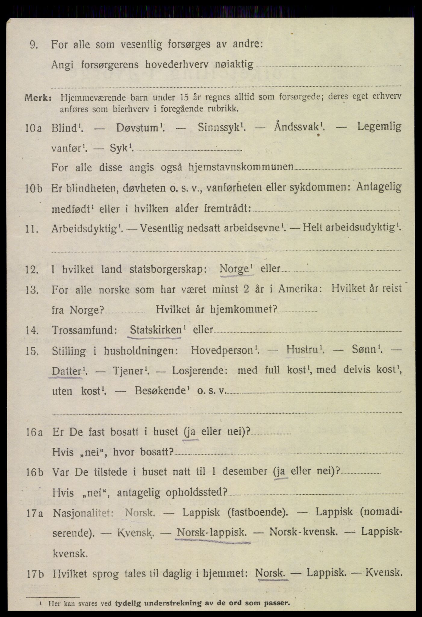 SAT, 1920 census for Fauske, 1920, p. 8185