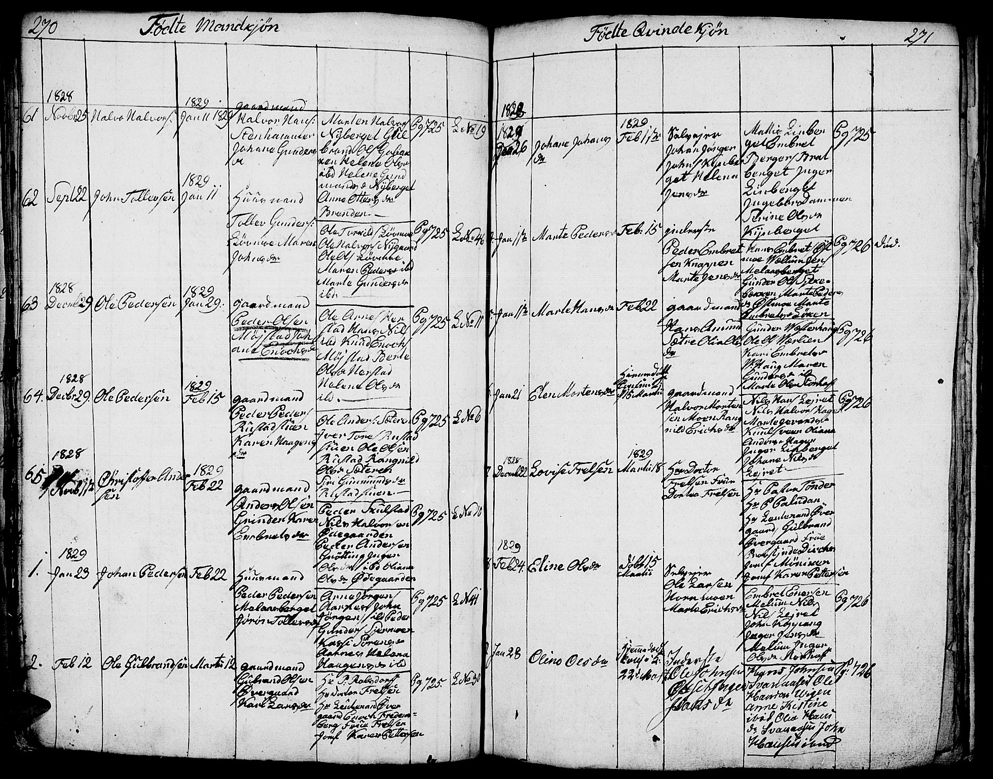 Elverum prestekontor, AV/SAH-PREST-044/H/Ha/Hab/L0001: Parish register (copy) no. 1, 1815-1829, p. 270-271