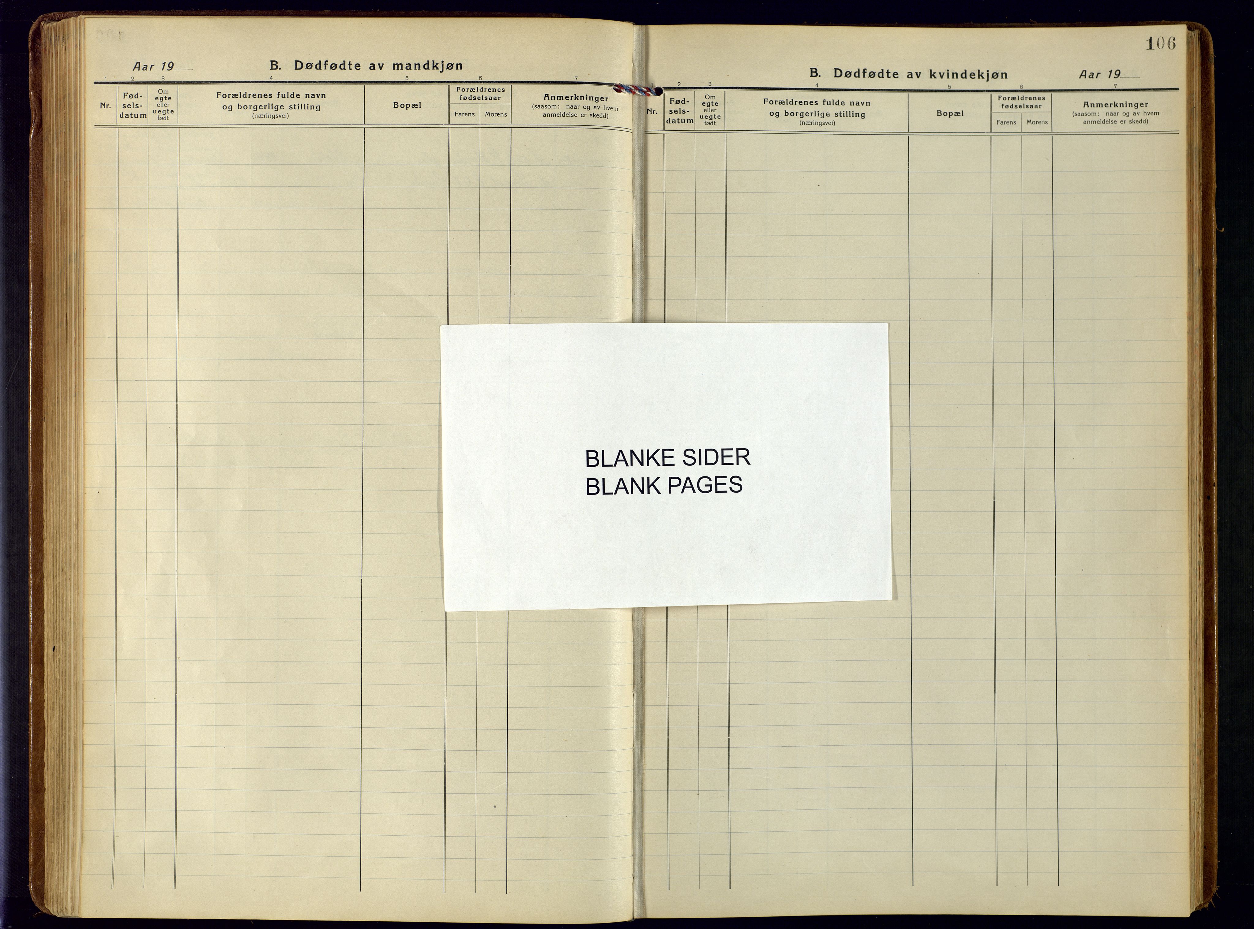 Bjelland sokneprestkontor, SAK/1111-0005/F/Fa/Fab/L0005: Parish register (official) no. A 5, 1921-1951, p. 106