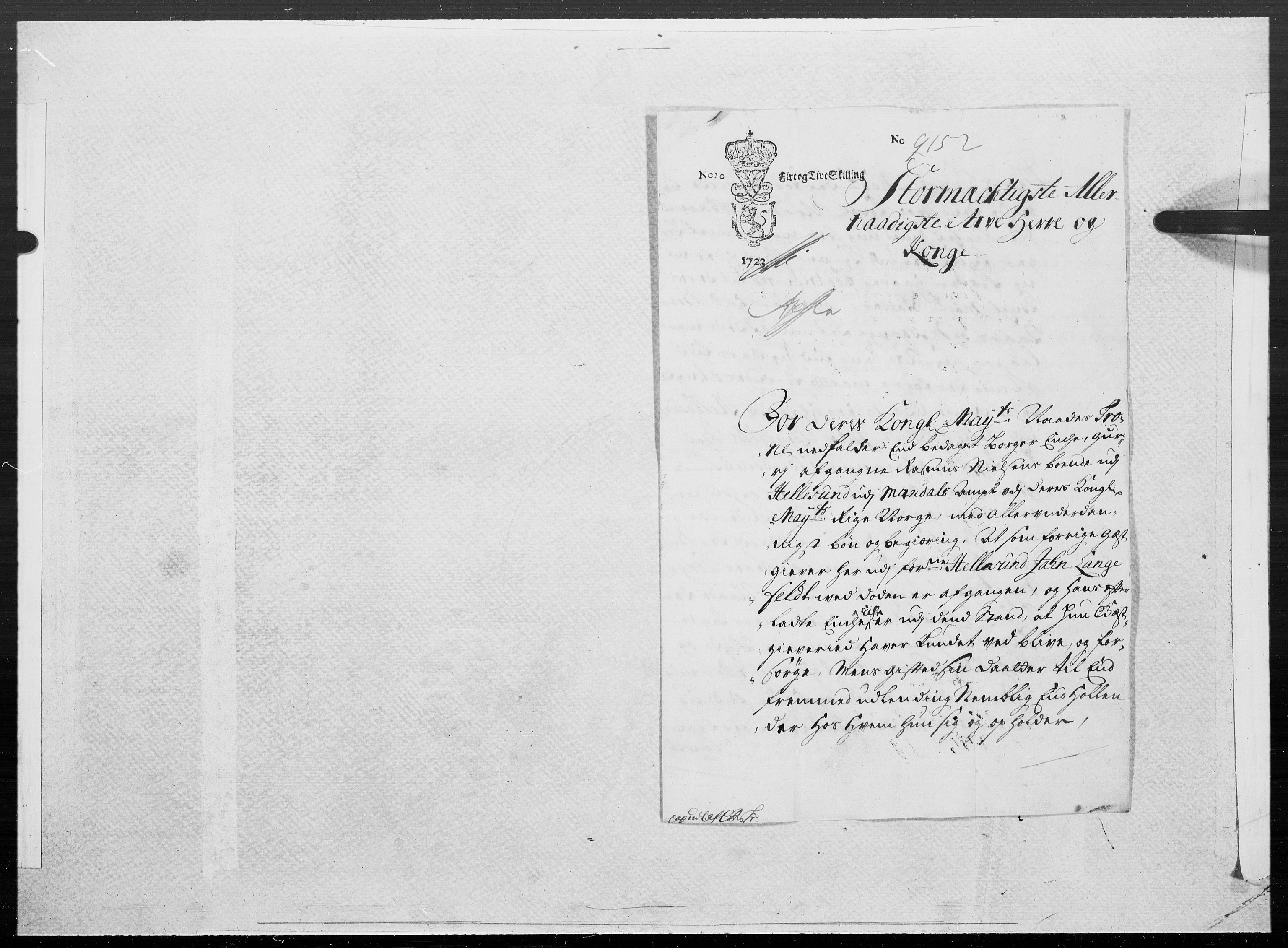 Danske Kanselli 1572-1799, AV/RA-EA-3023/F/Fc/Fcc/Fcca/L0092: Norske innlegg 1572-1799, 1723, p. 244